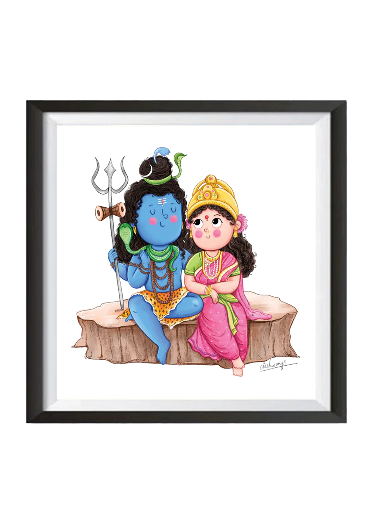 Shiv Parvati Wall Art