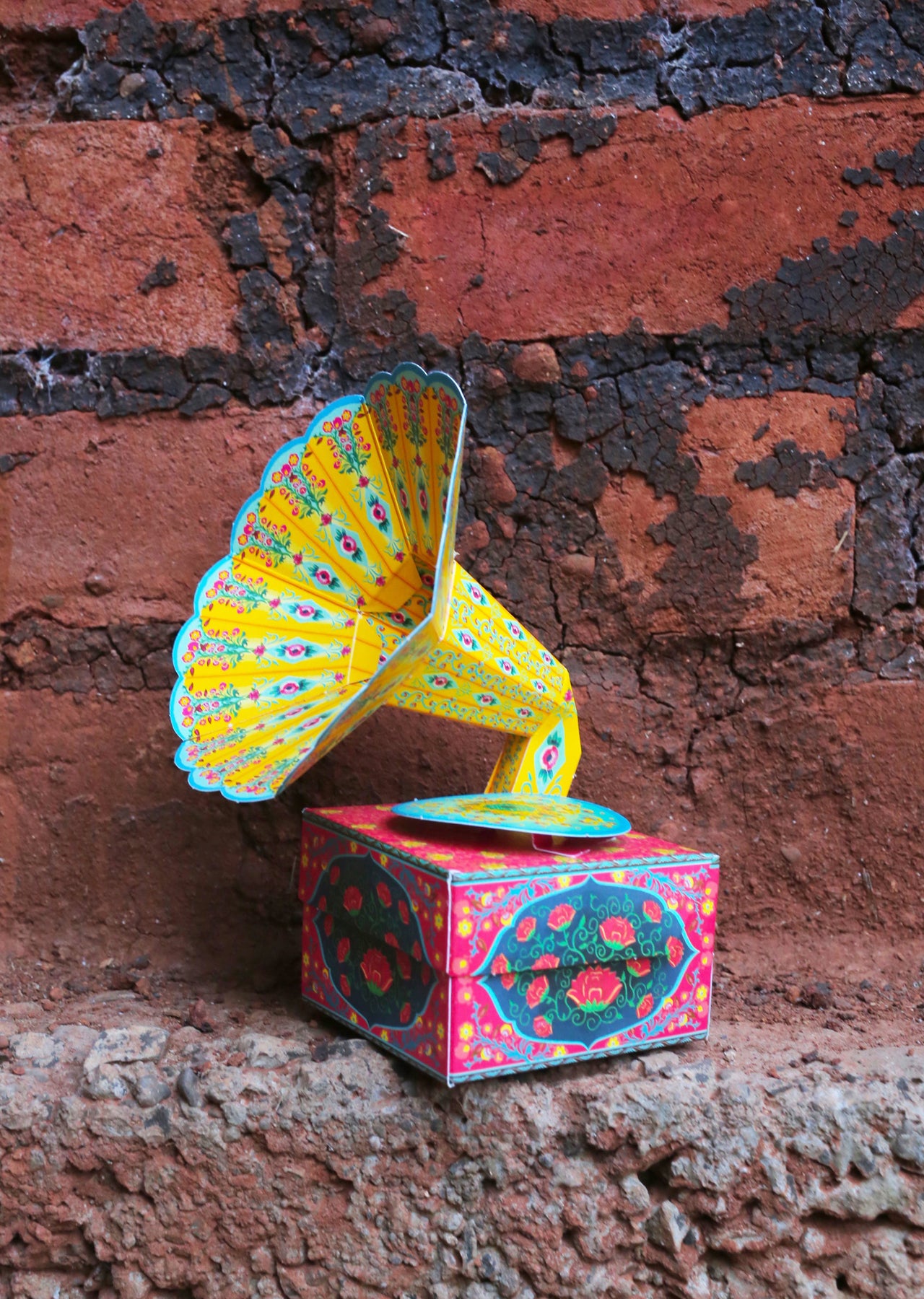 Colourful Mini Gramophone Box DIY Paper Craft Kit