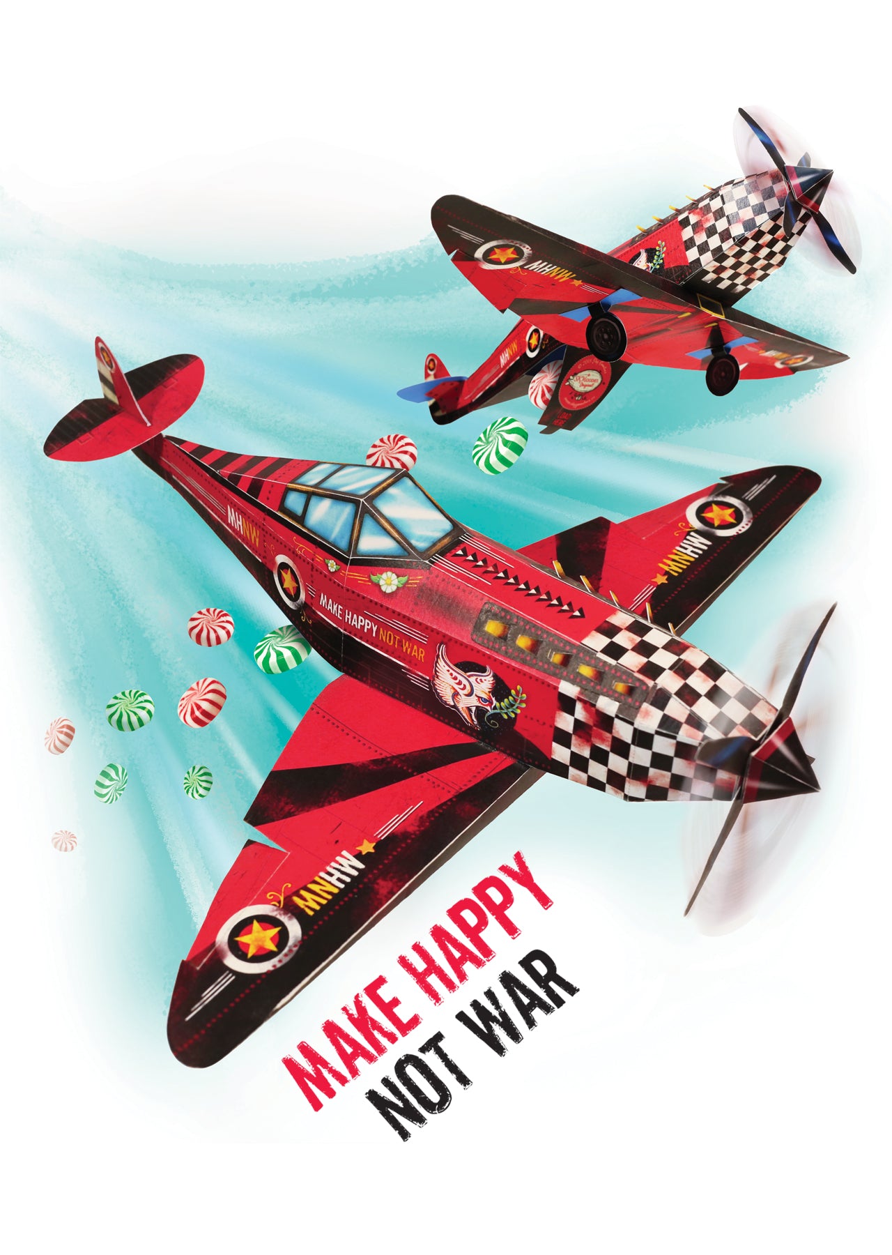 Candy Bomber Paper Aeroplane - DIY Paper Craft Kit