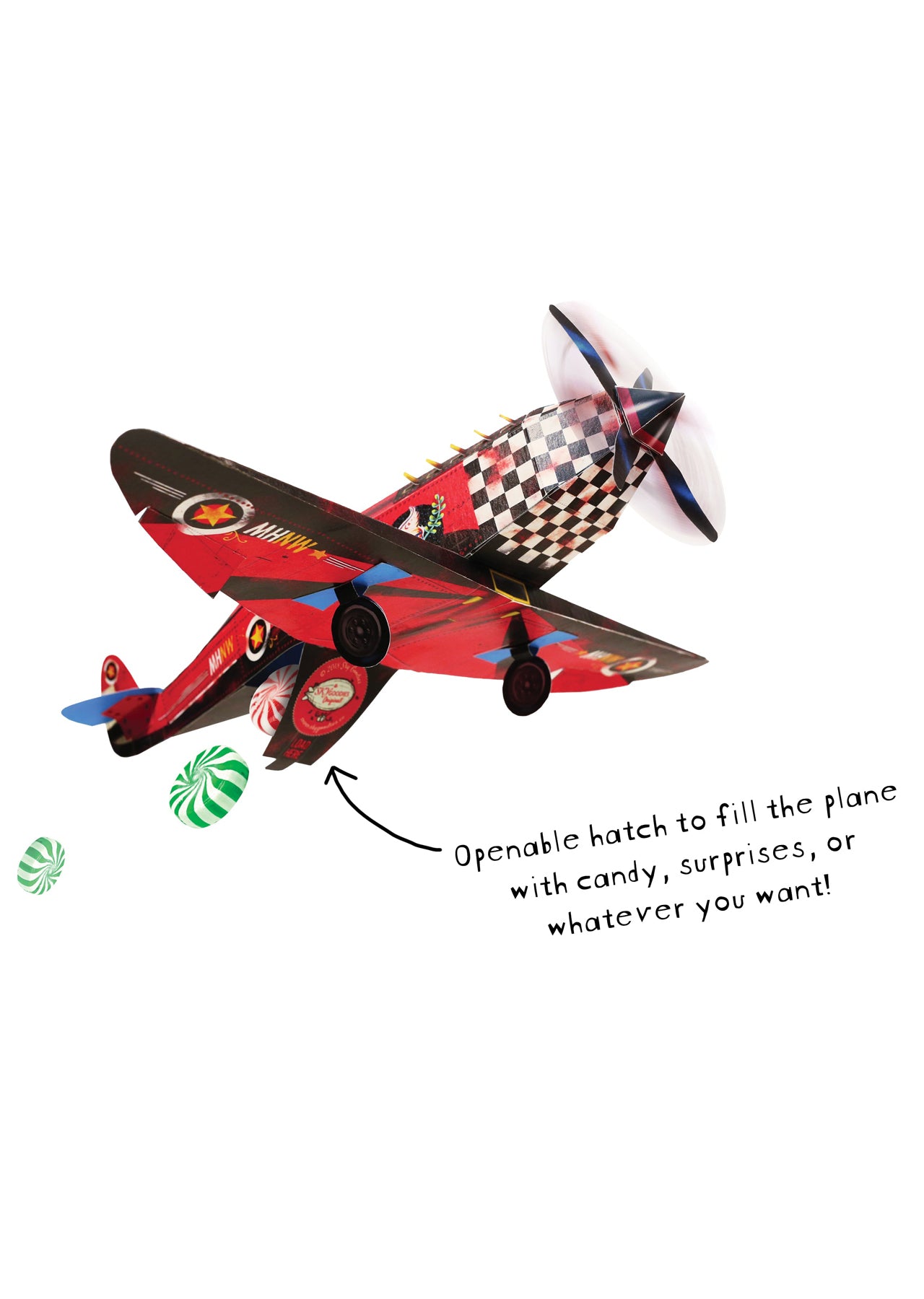 Candy Bomber Paper Aeroplane - DIY Paper Craft Kit