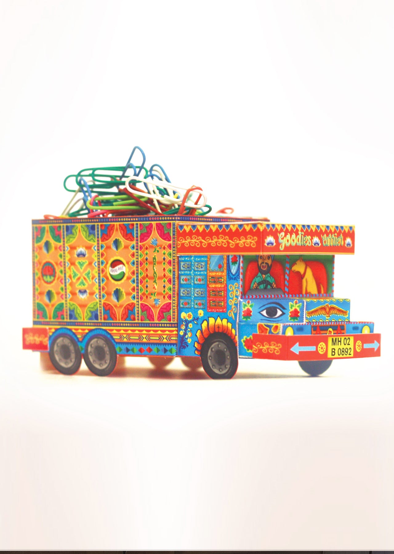 Blue ‘Goodies Carrier’ Truck container DIY Paper Craft Kit