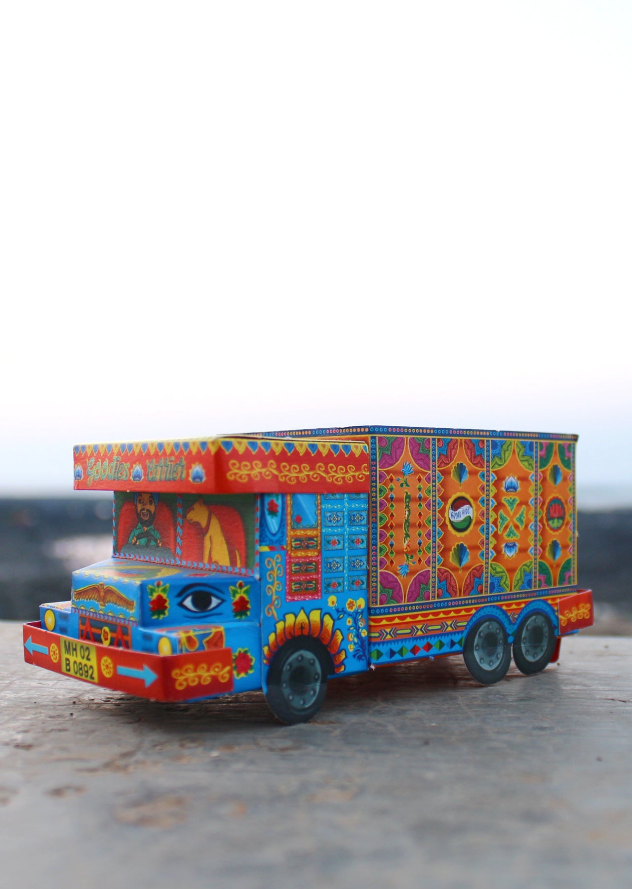 Blue ‘Goodies Carrier’ Truck container DIY Paper Craft Kit