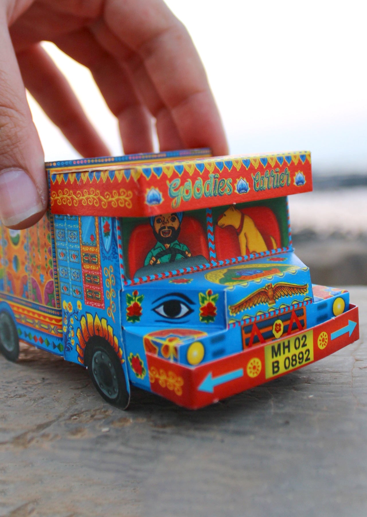 Blue ‘Goodies Carrier’ Truck container DIY Paper Craft Kit