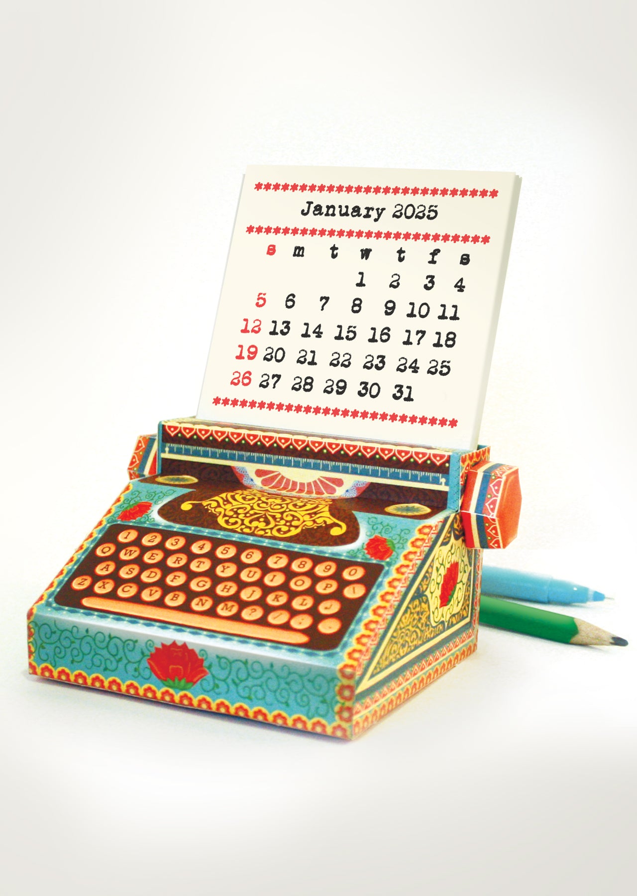 DIY Mini Typewriter Calendar for 2025 & 2026