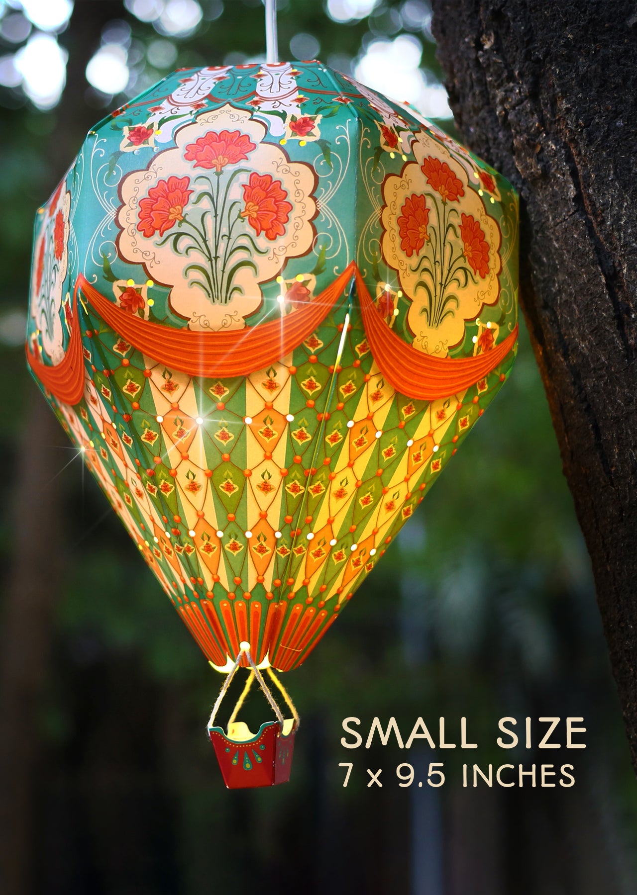 Small Blue Hot Air Balloon DIY Paper Lamp Shade