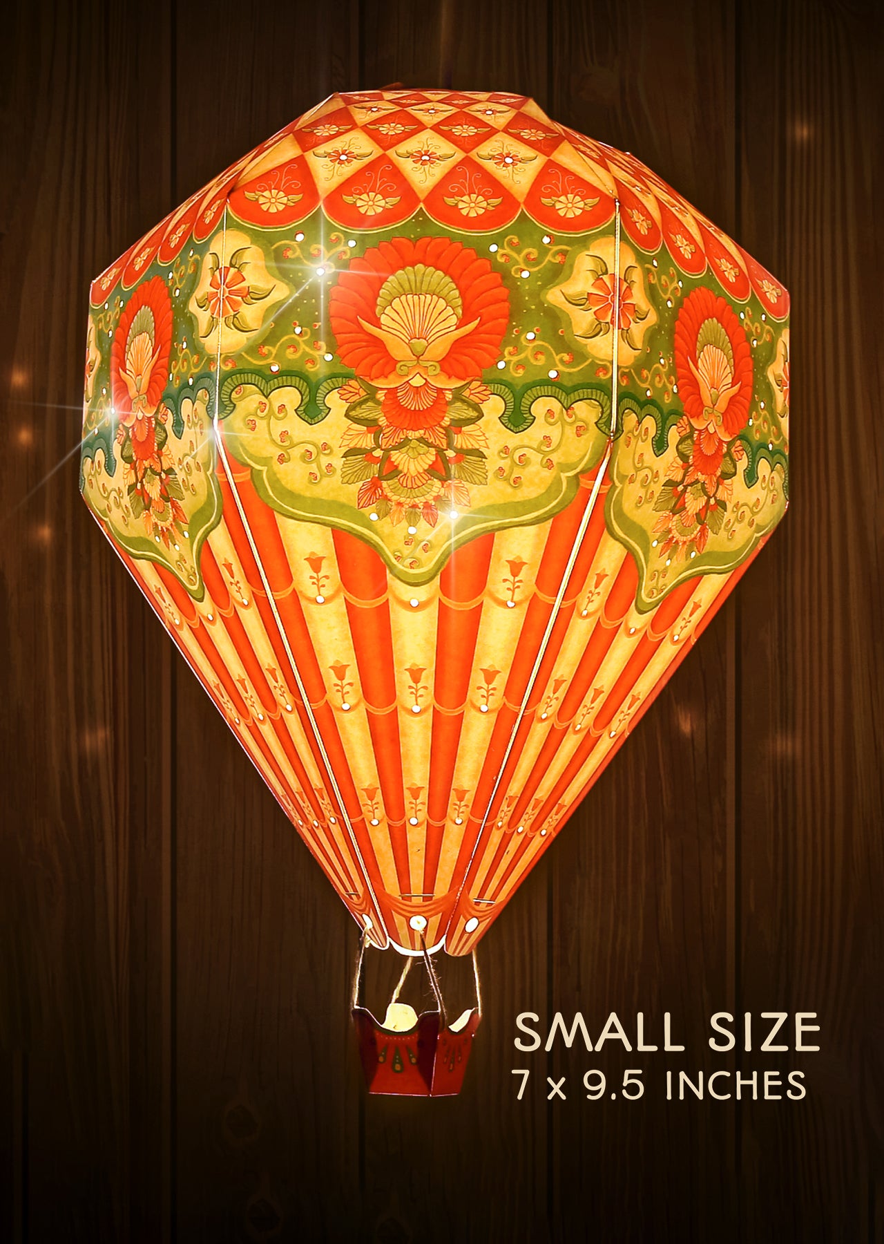 Small Red Hot Air Balloon DIY Paper Lamp Shade