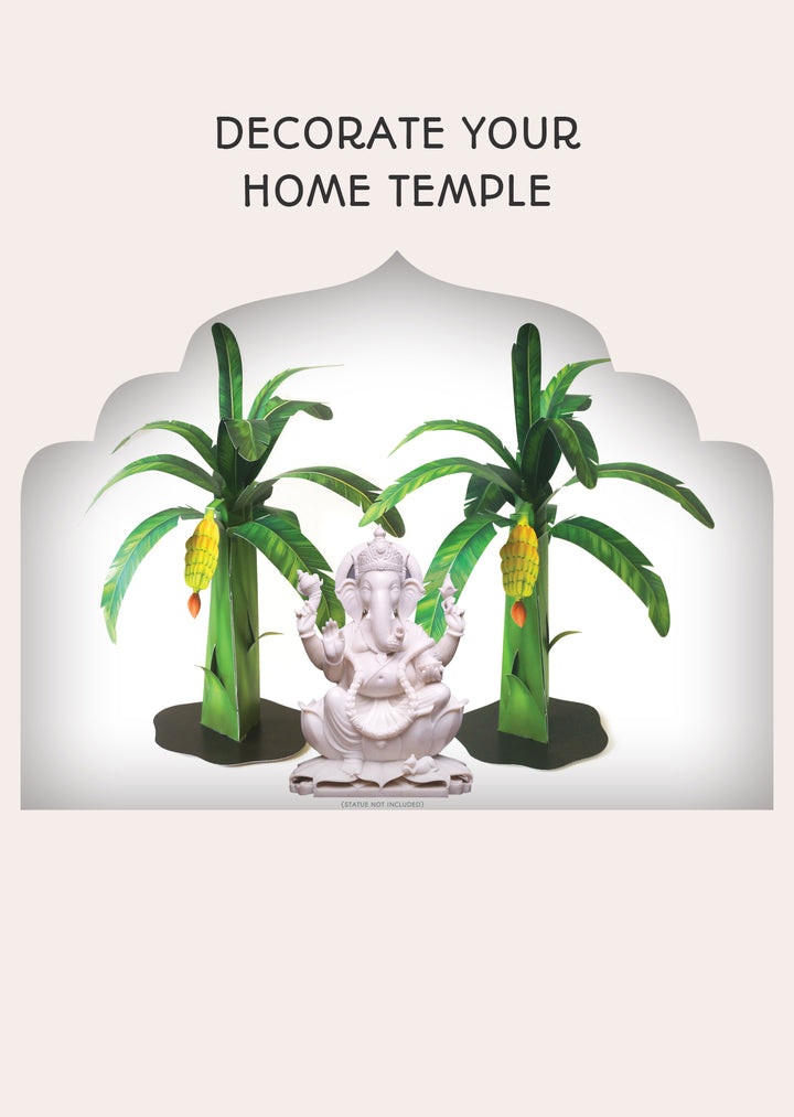 Banana Trees - Set of 2- DIY Paper Craft Kit for Pooja Decor