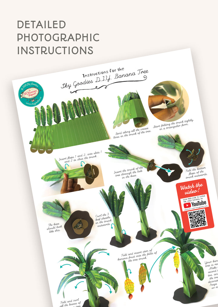 Banana Trees - Set of 2- DIY Paper Craft Kit for Pooja Decor