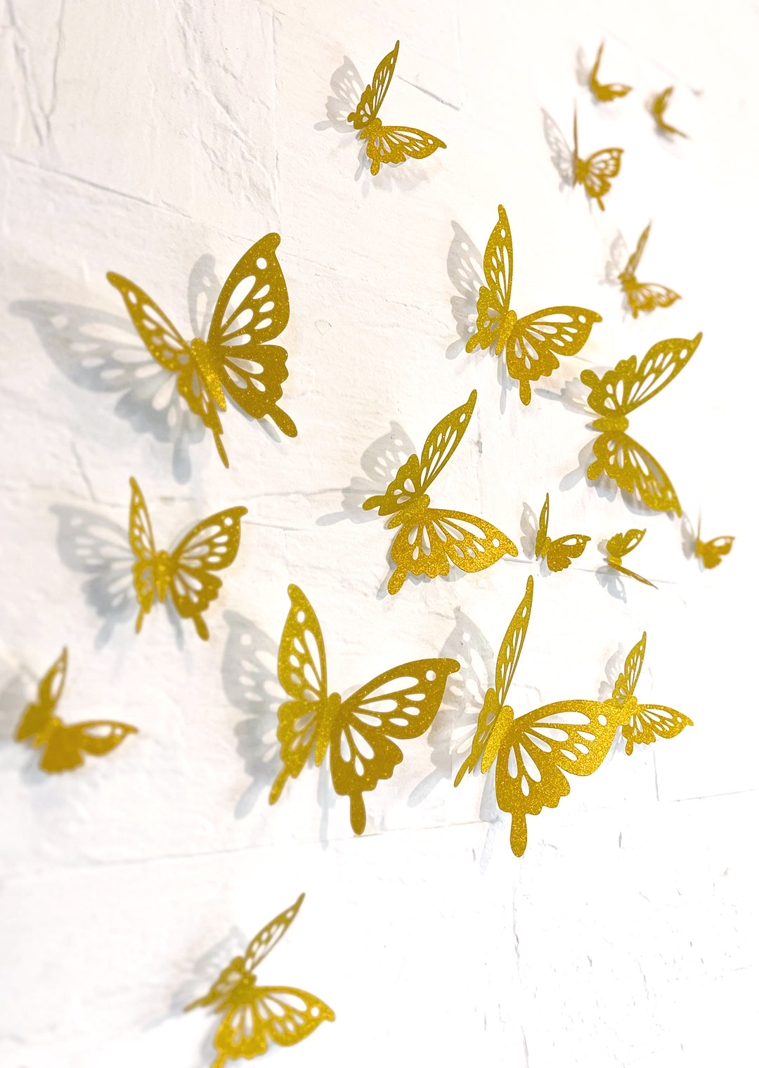 Golden Butterflies Paper Wall Decor