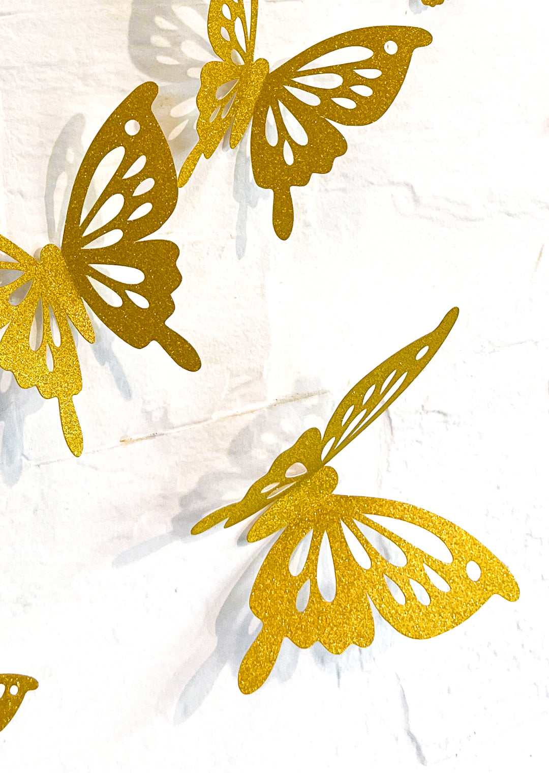 Golden Butterflies Paper Wall Decor