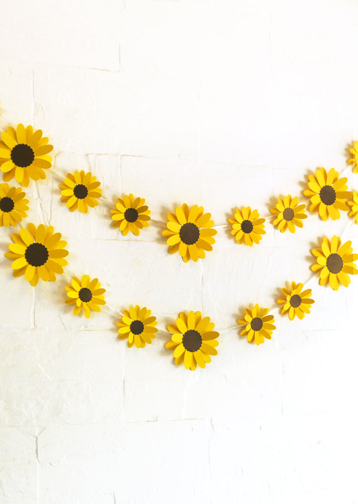 Yellow Sunflower Paper Bunting