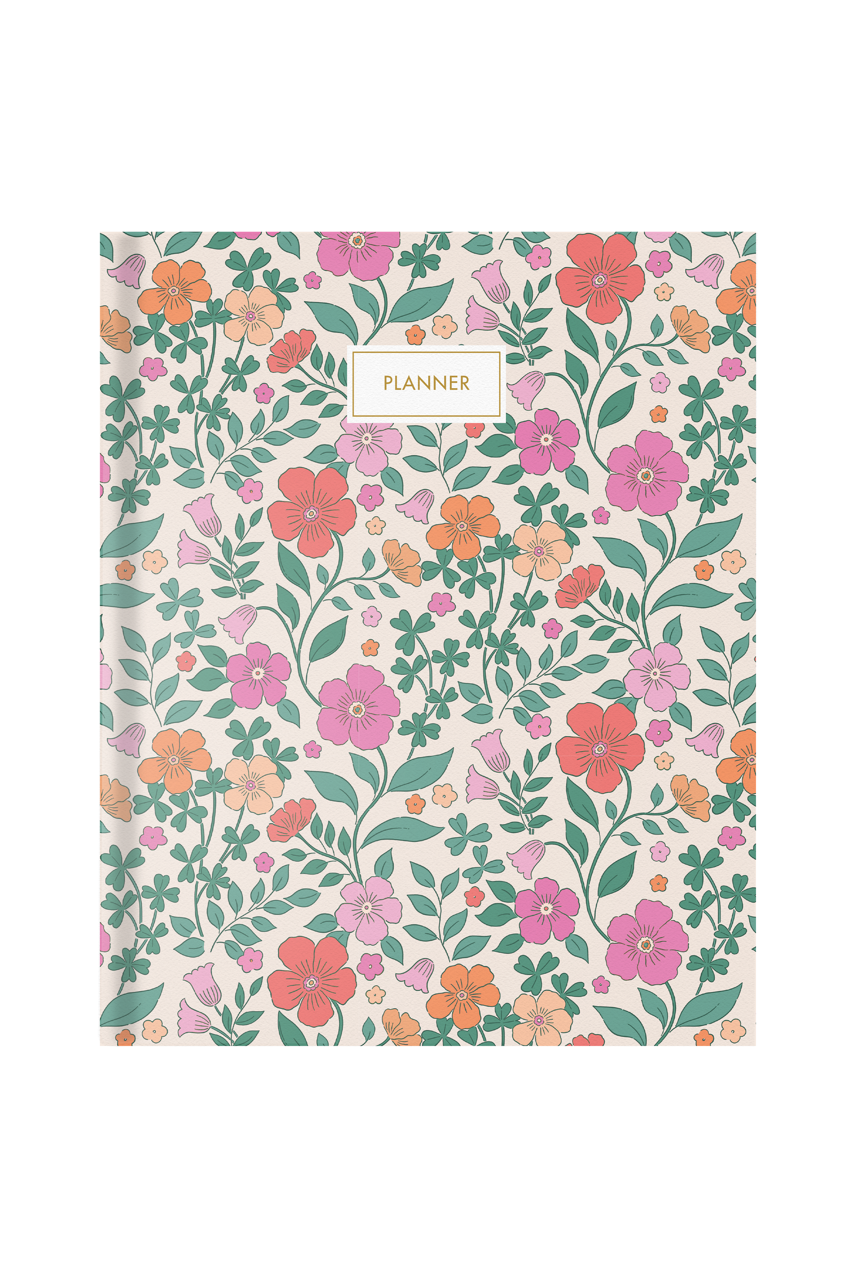 Vintage Floral Hardbound Undated Planner