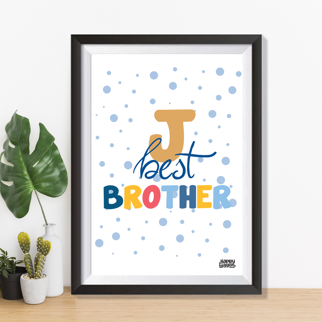 Personalised Best Brother Wall Art