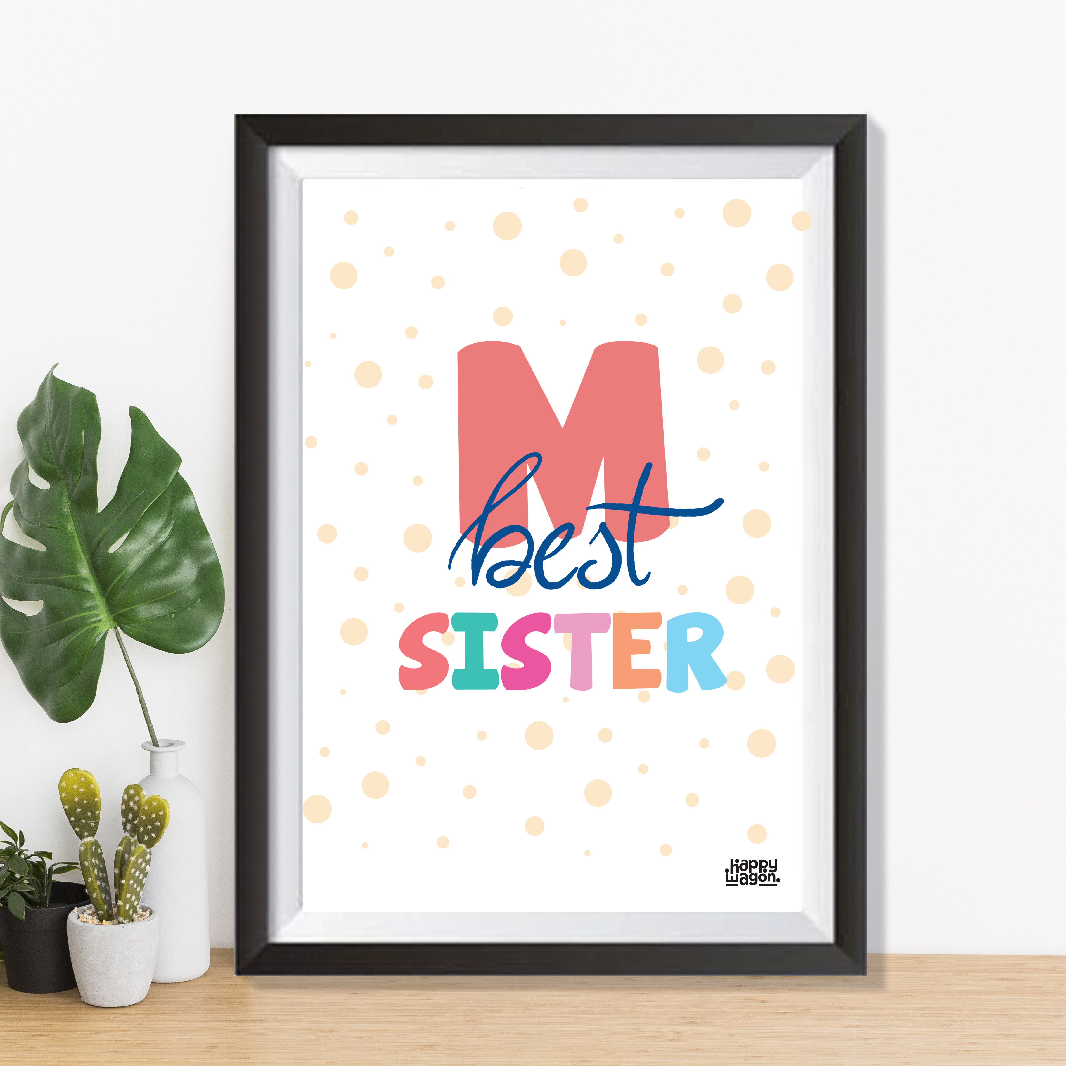 Personalised Best Sister Wall Art