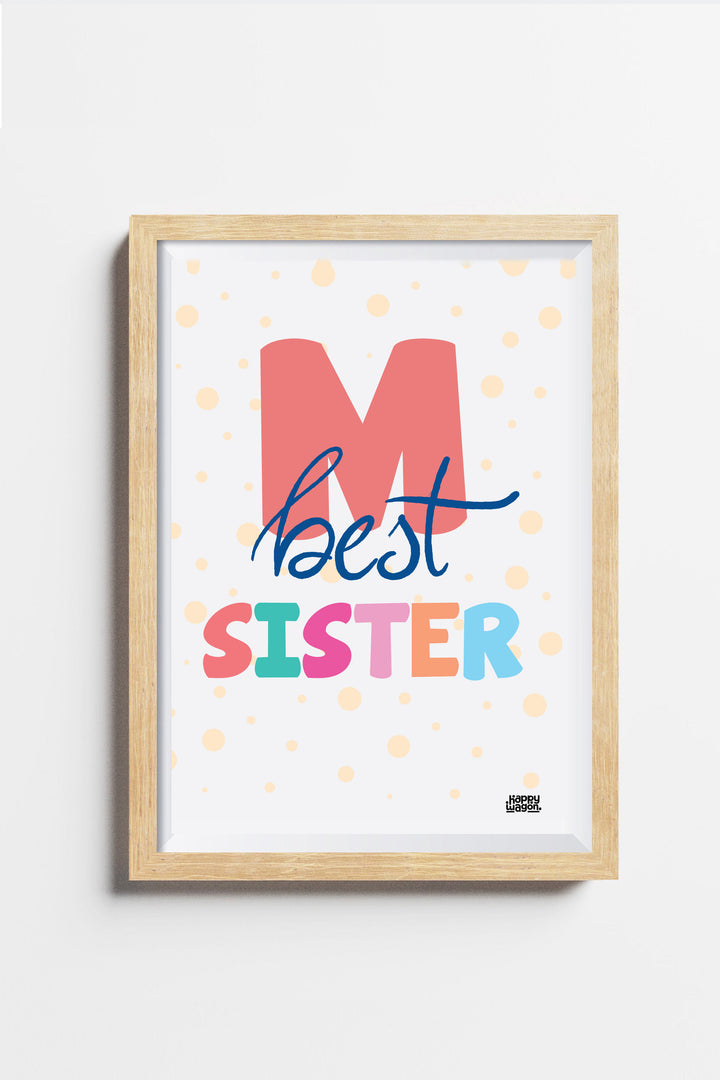 Personalised Best Sister Wall Art