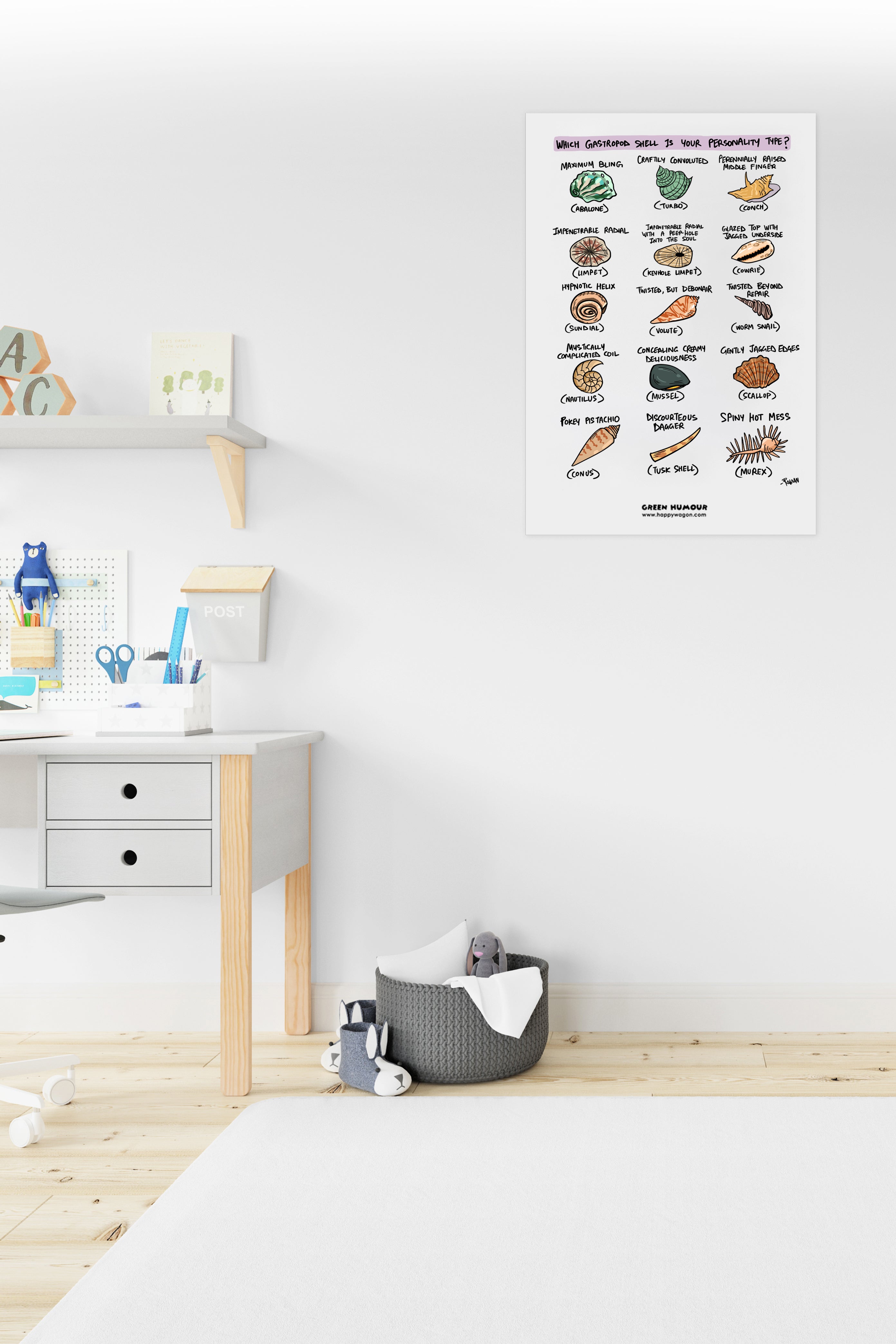 Gastropod Shell Non-Tearable Poster