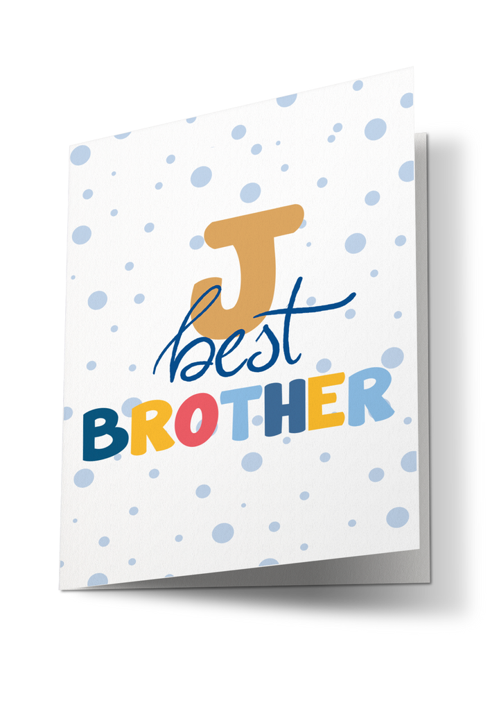 Personalise Best Brother Greeting Card