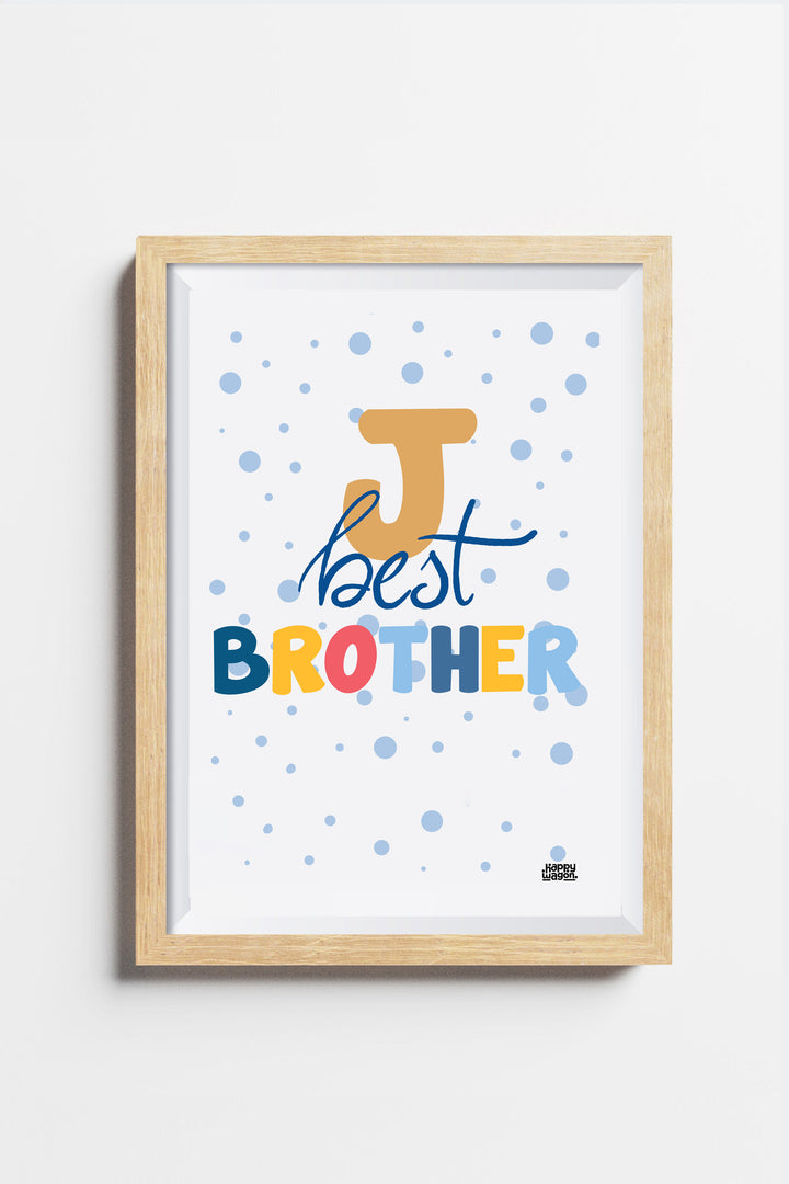 Personalised Best Brother Wall Art