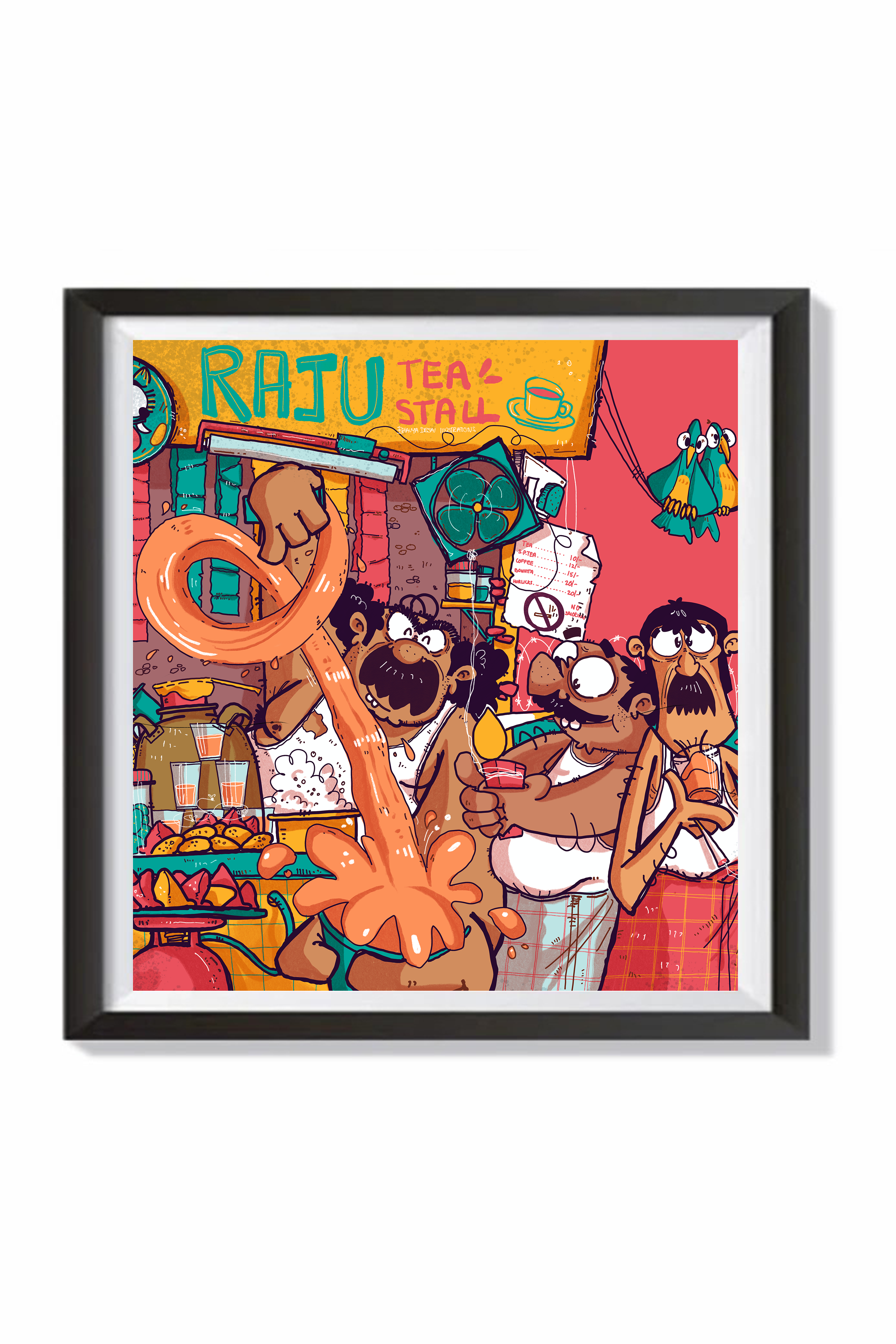 Raju's Tea Stall Wall Art