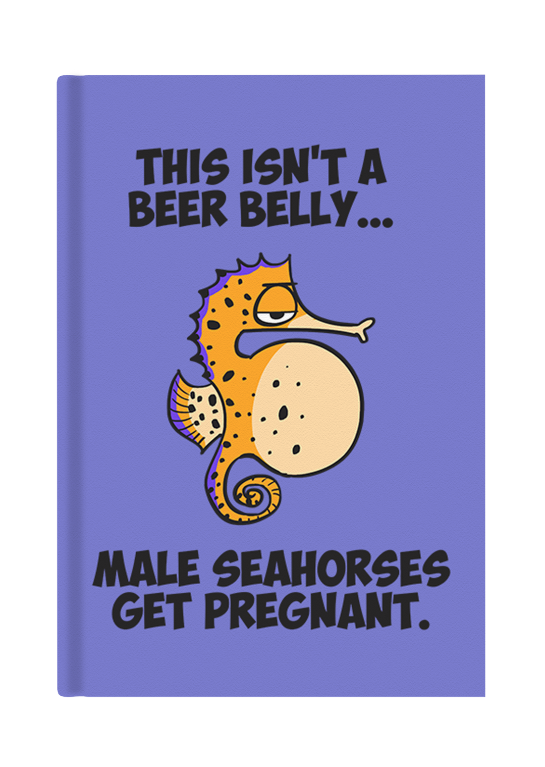 Beer Belly Seahorse Hardcover Notebook
