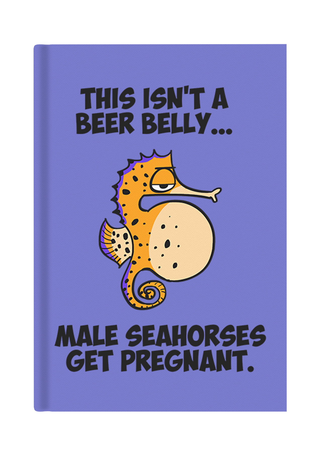 Beer Belly Seahorse Hardcover Notebook