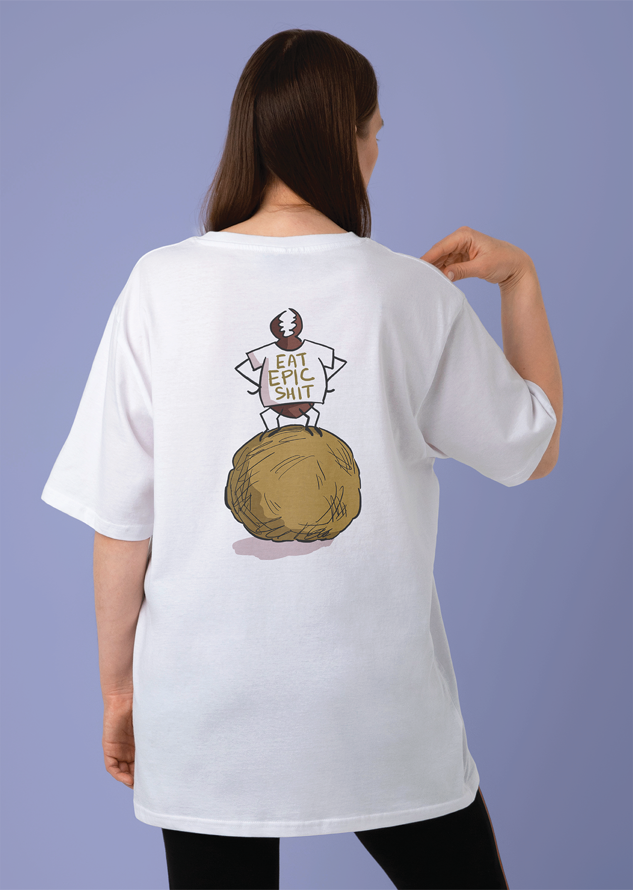 Eat Epic Shit (Dung Beetle) Oversized T-shirt