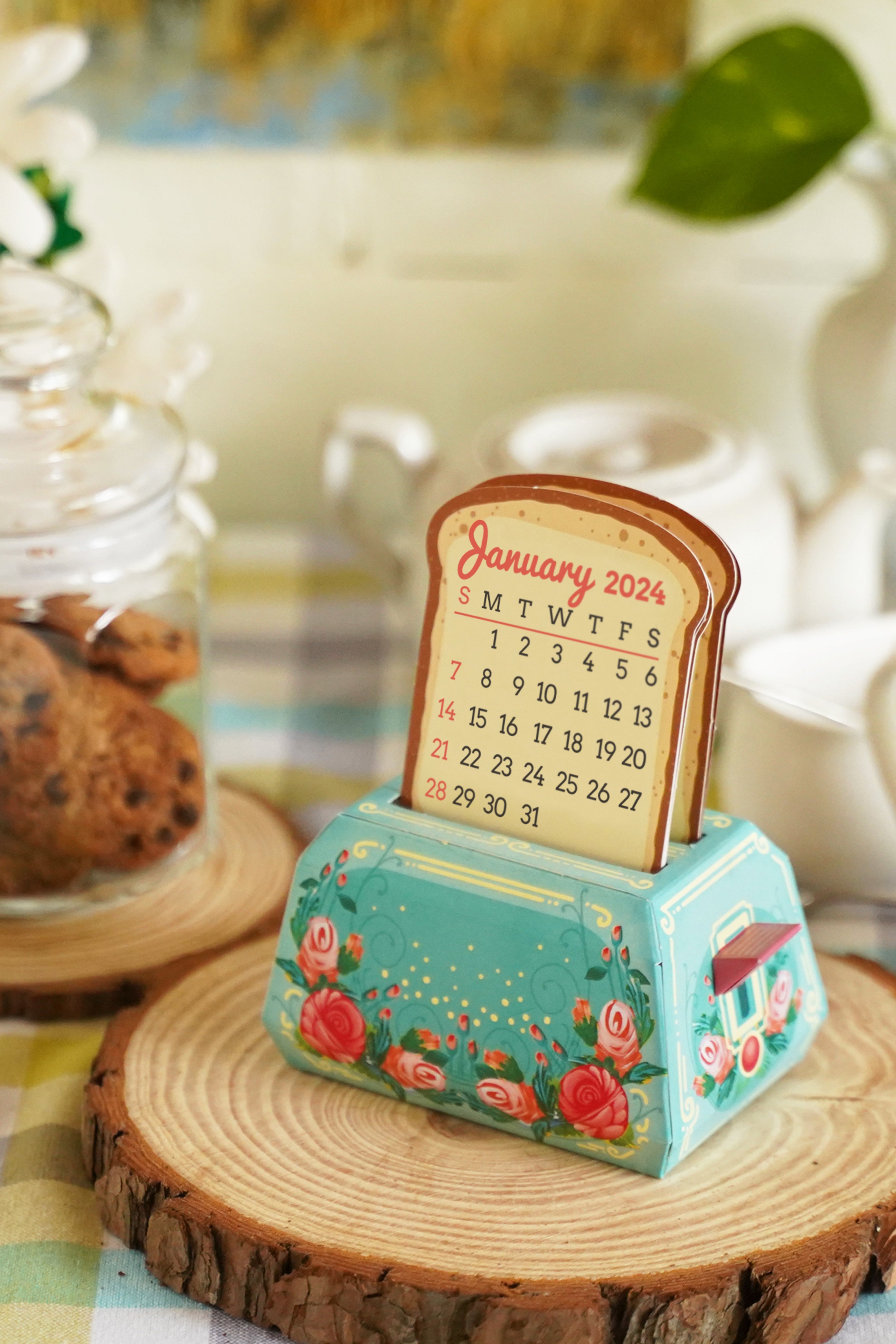 Mini Toaster Desk Calendar 2024 - DIY Paper Craft Kit