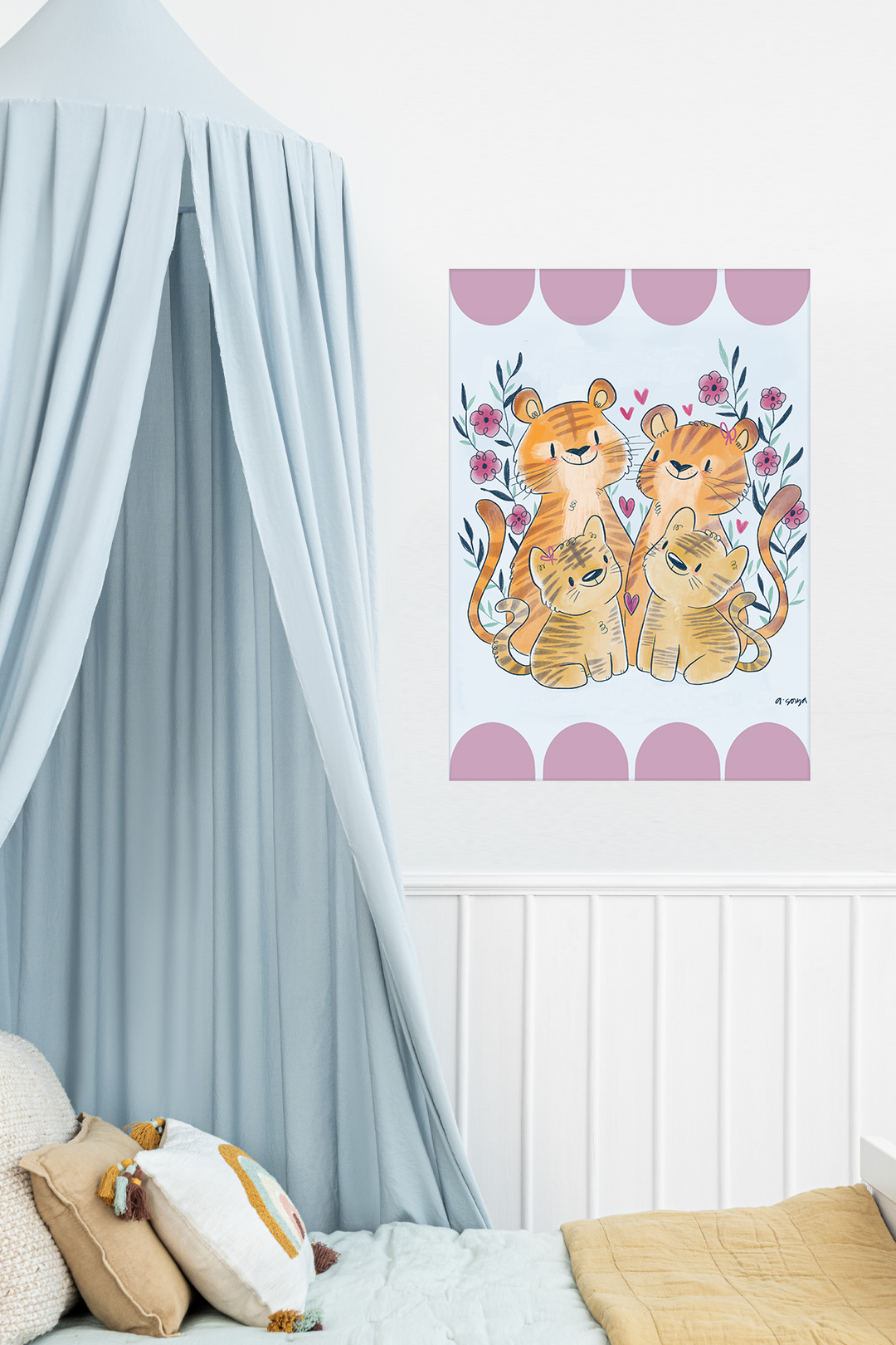 Tiger Family Non-Tearable Poster