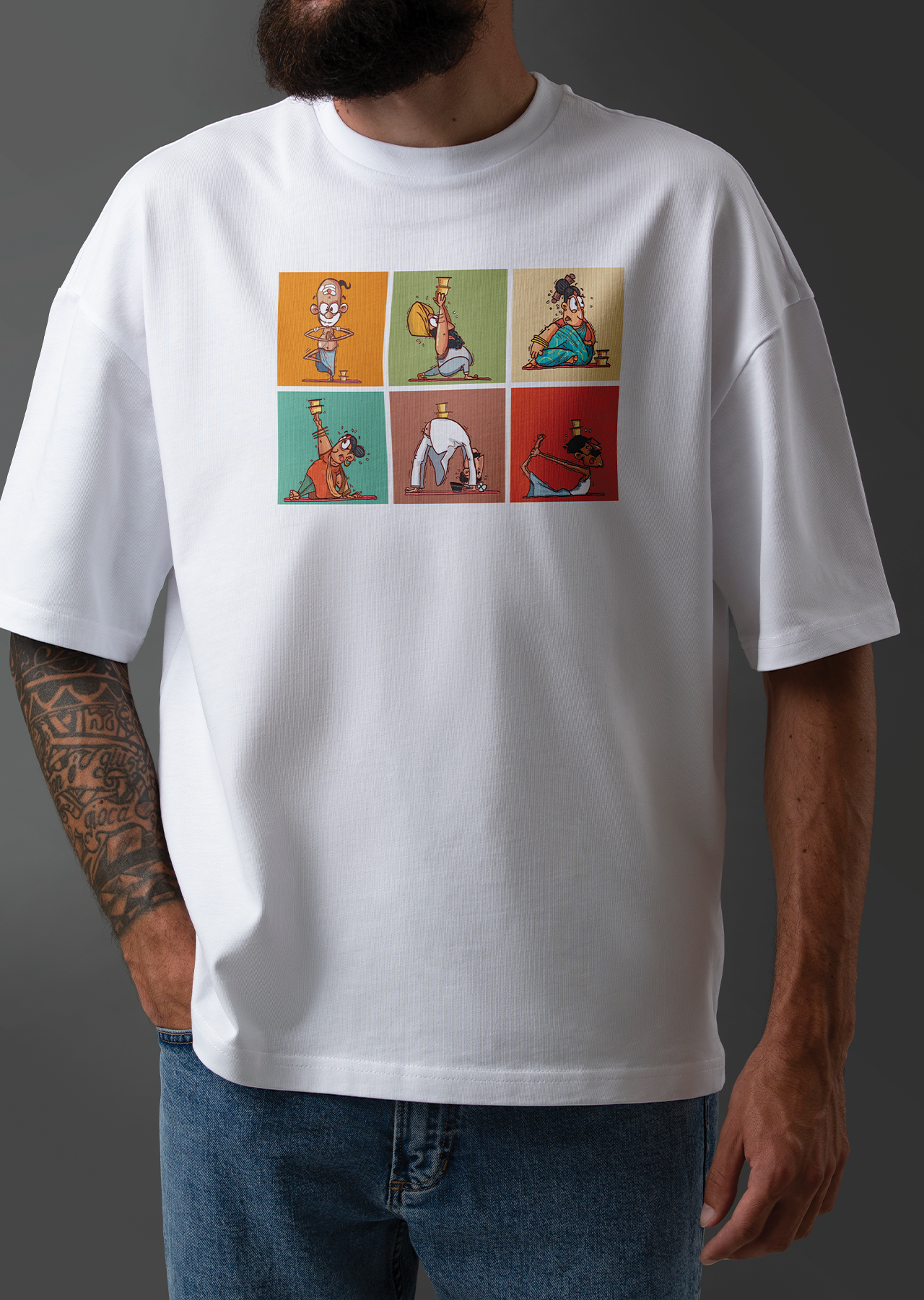 Yoga Poses Oversized T-shirt