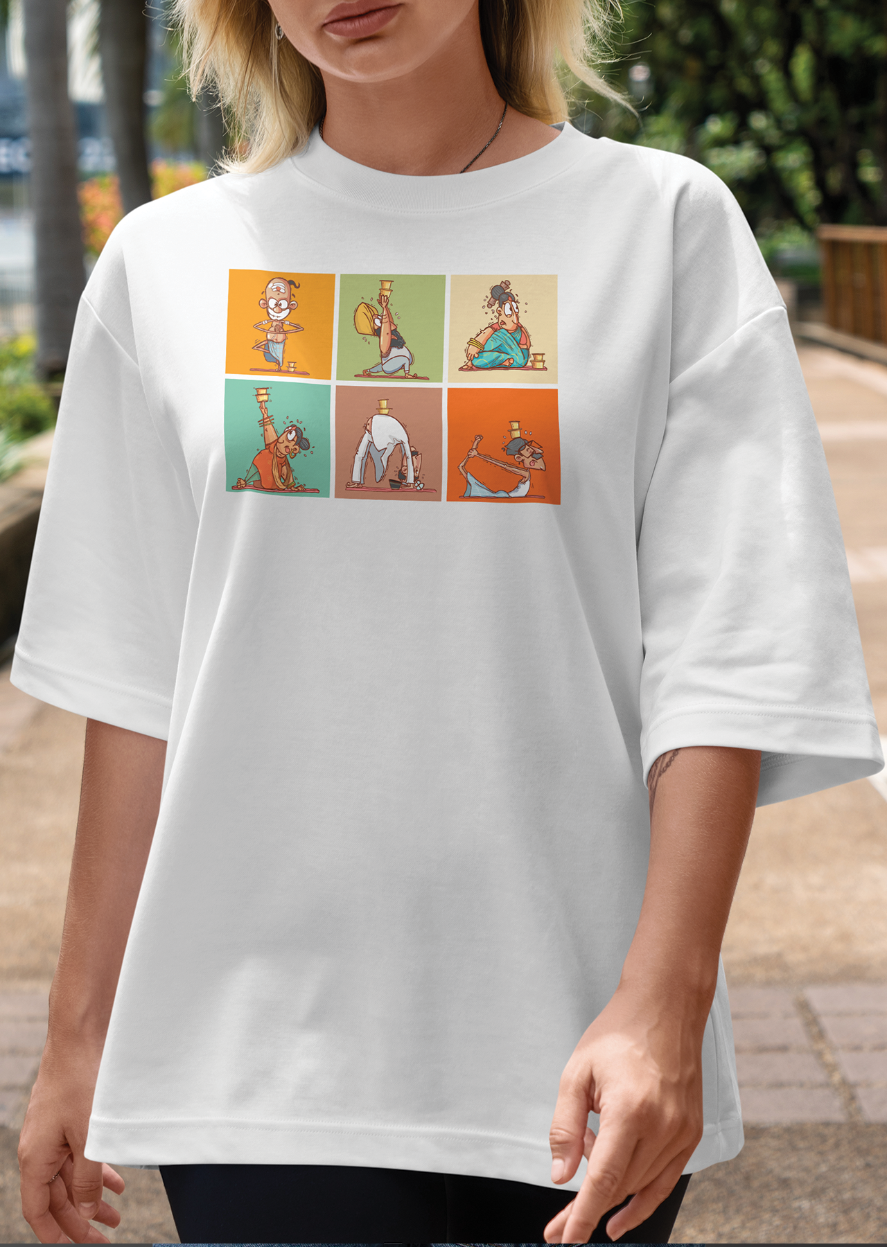 Yoga Poses Oversized T-shirt