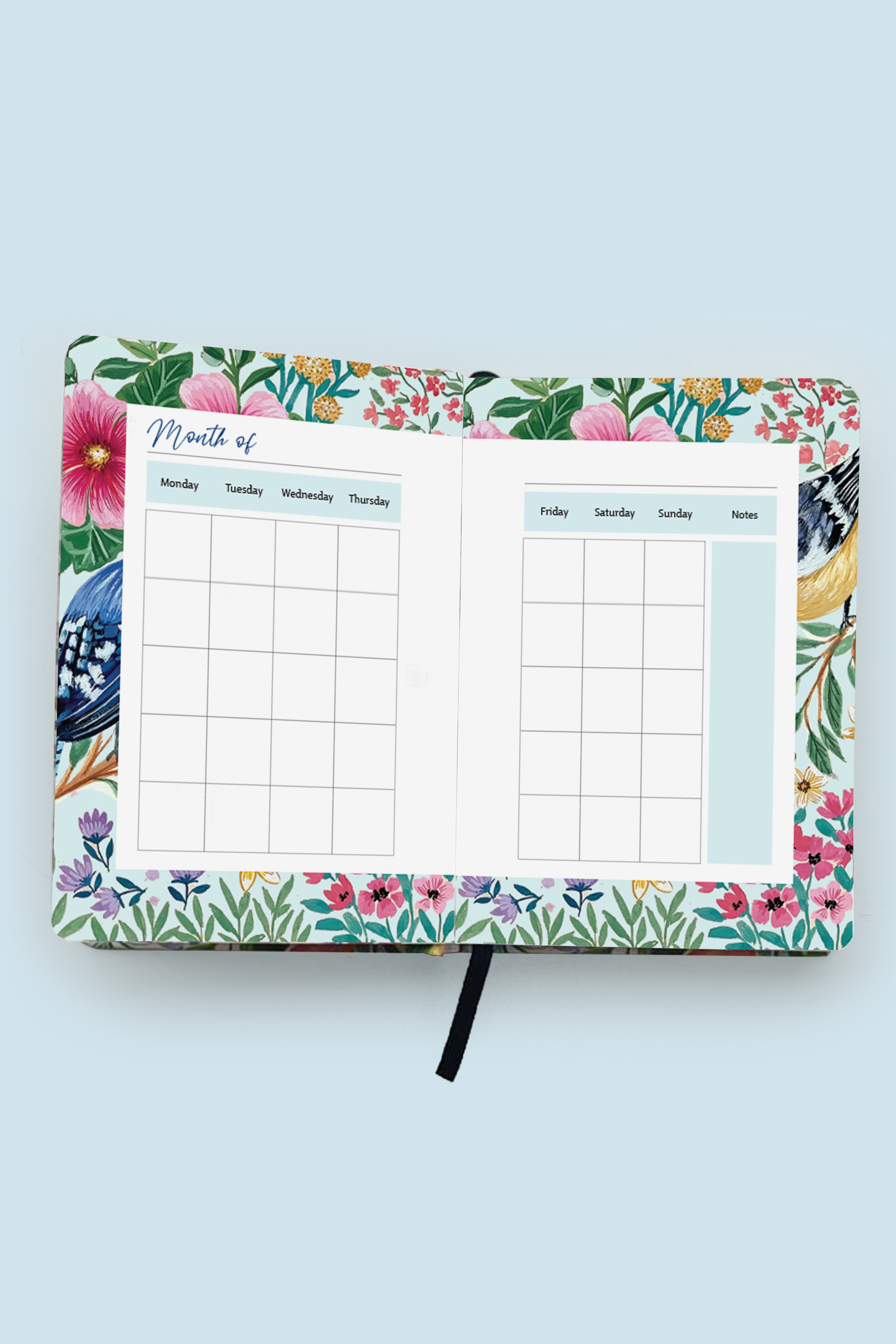 Rose Garden Hardbound Undated Planner