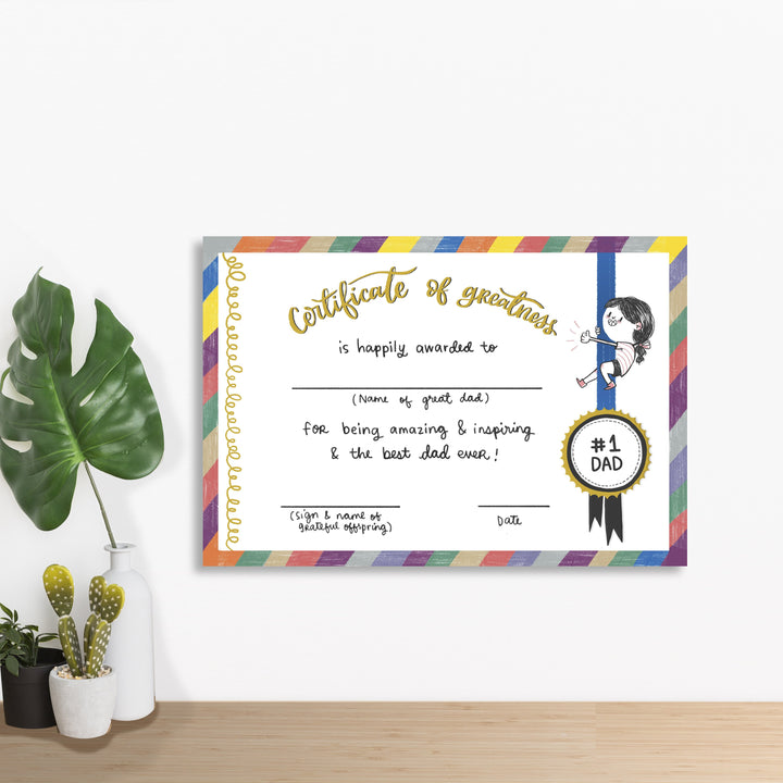 Best Dad Certificate