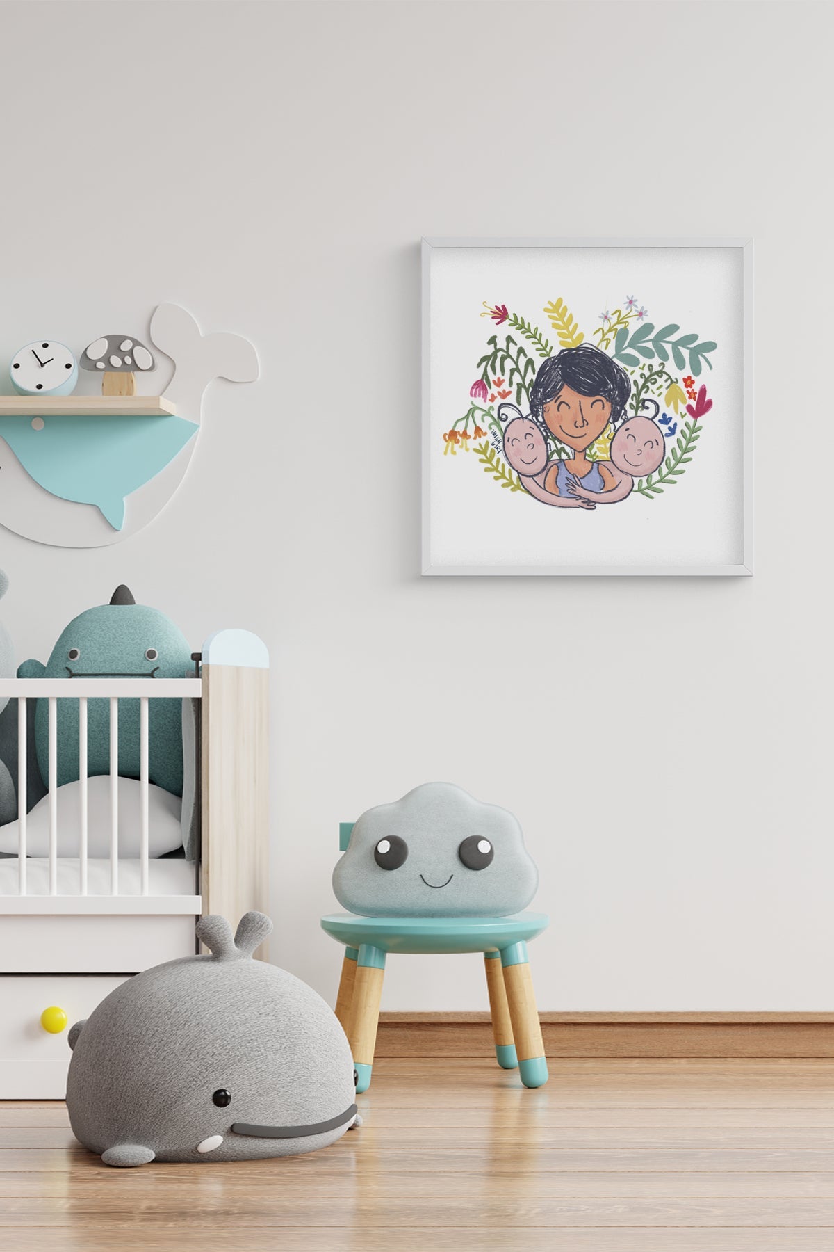 Mom and Babies Wall Art