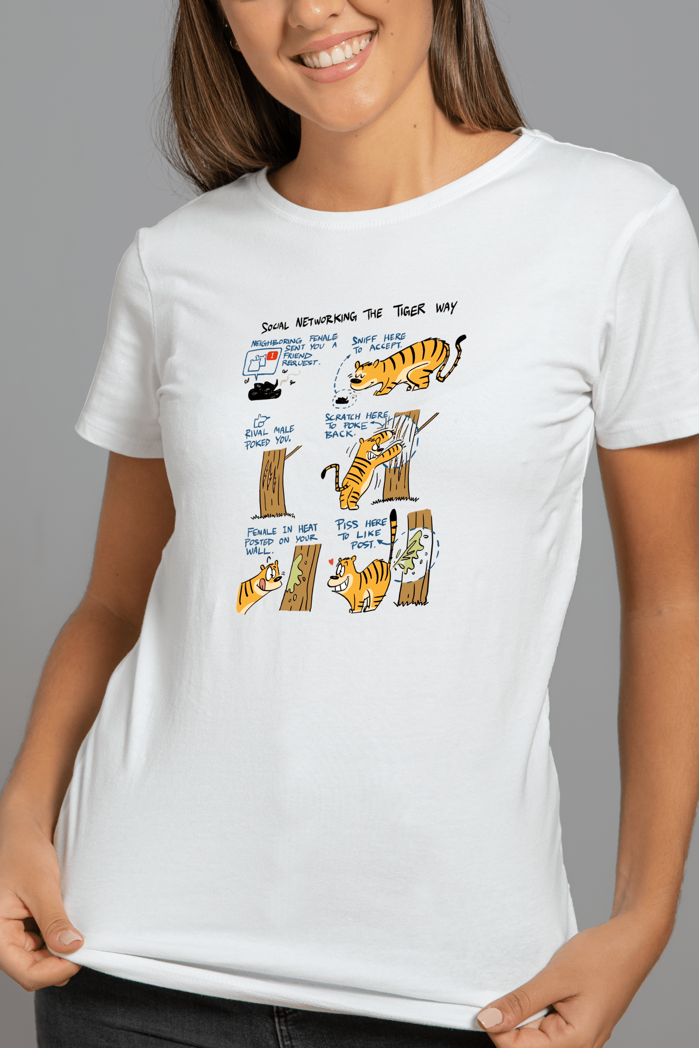 Social Networking The Tiger Way T-Shirt