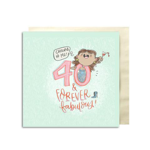 Fabulous Forty Premium Greeting Card