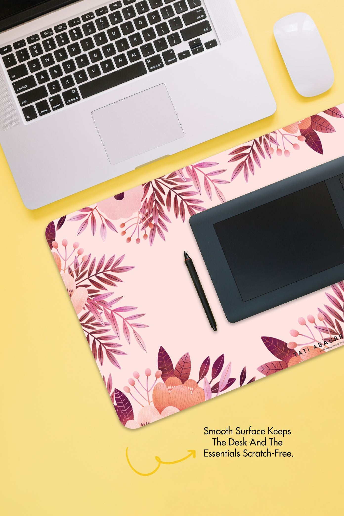 Purple Flora Desk Mat