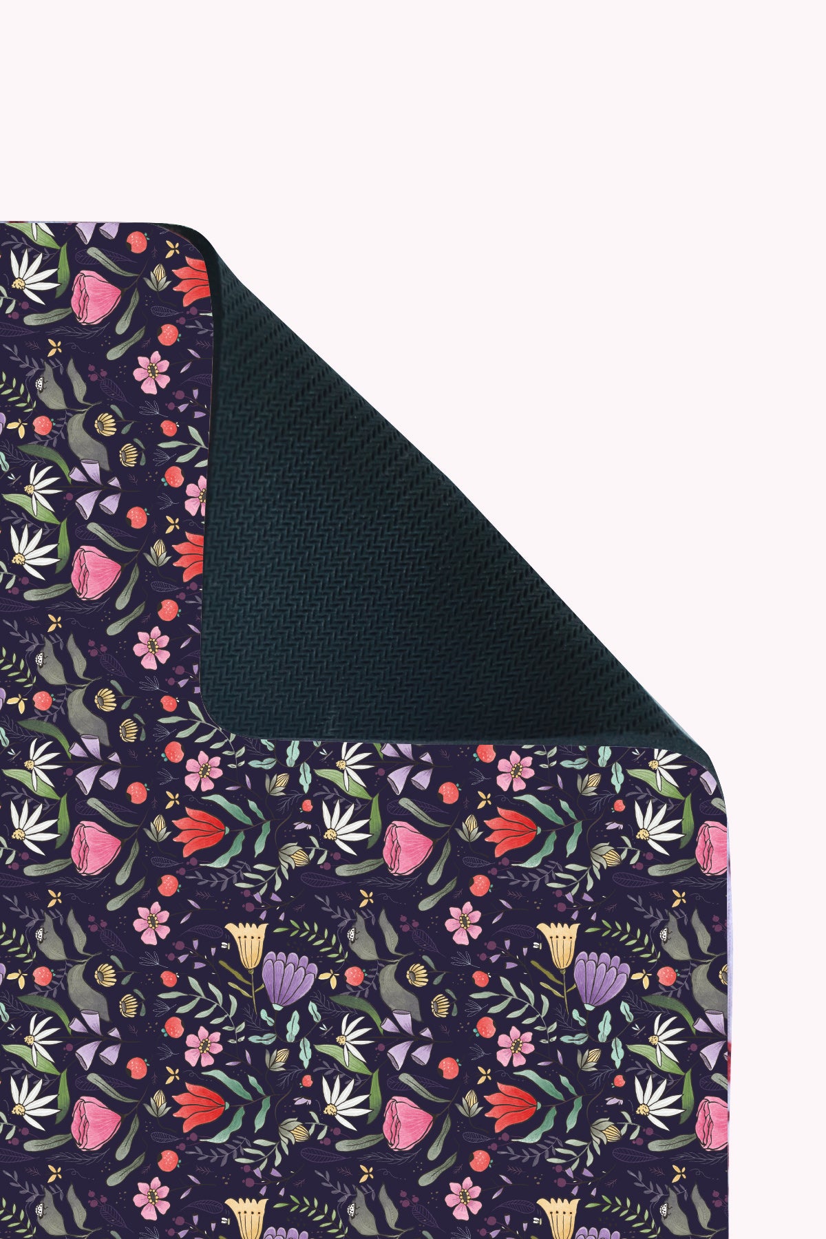 Purple Floral Desk Mat