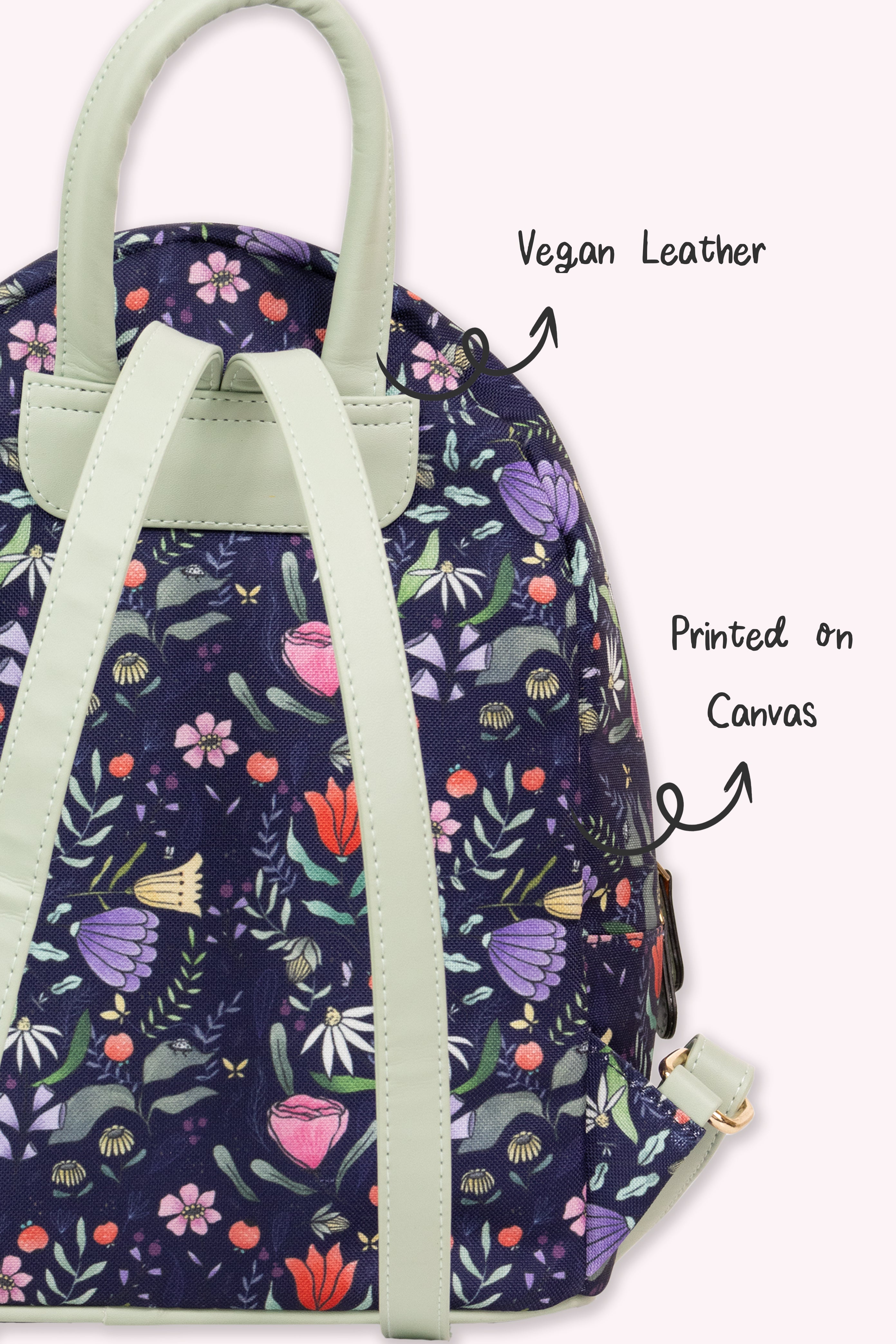 Purple Floral Backpack