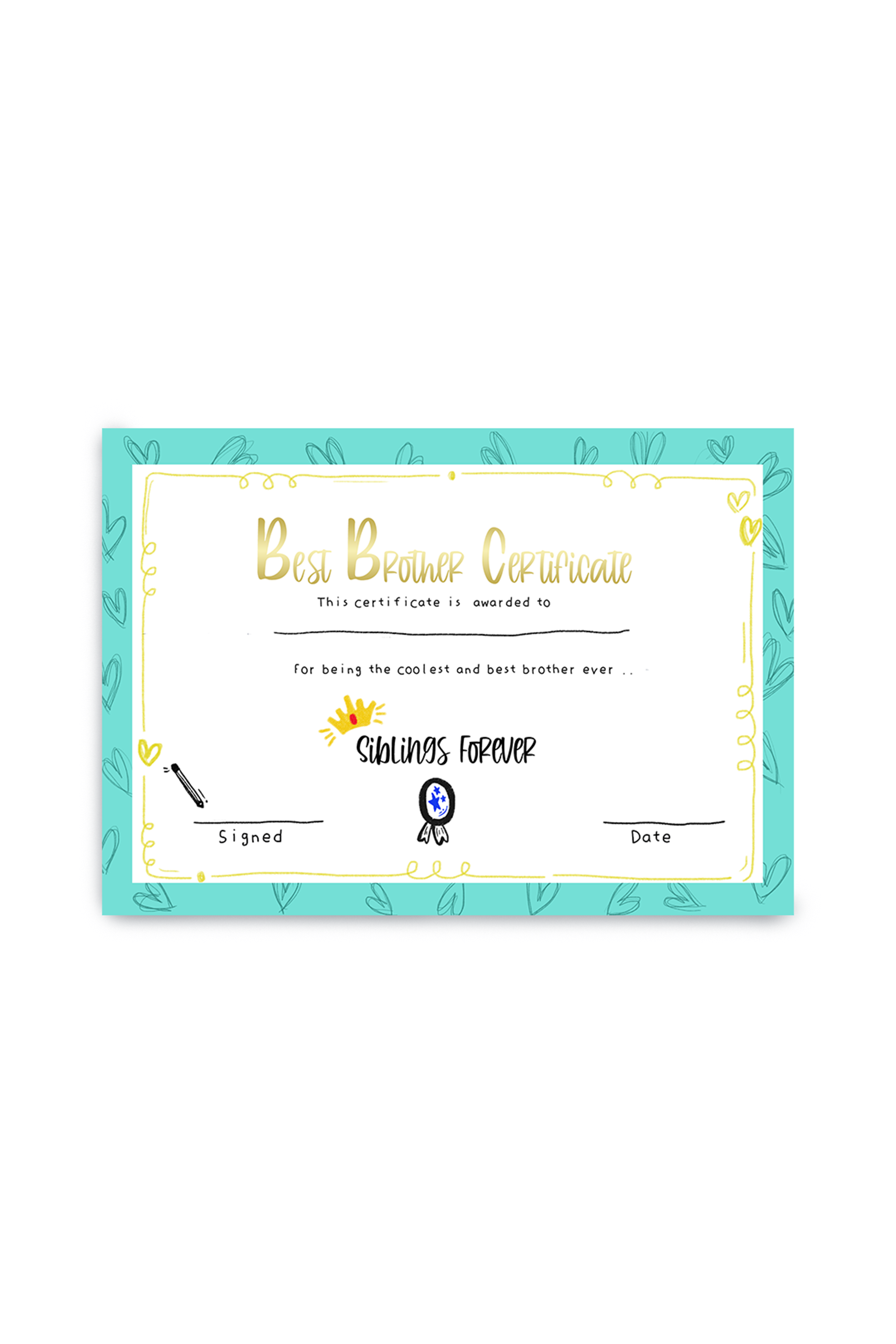 Best Brother Certificate