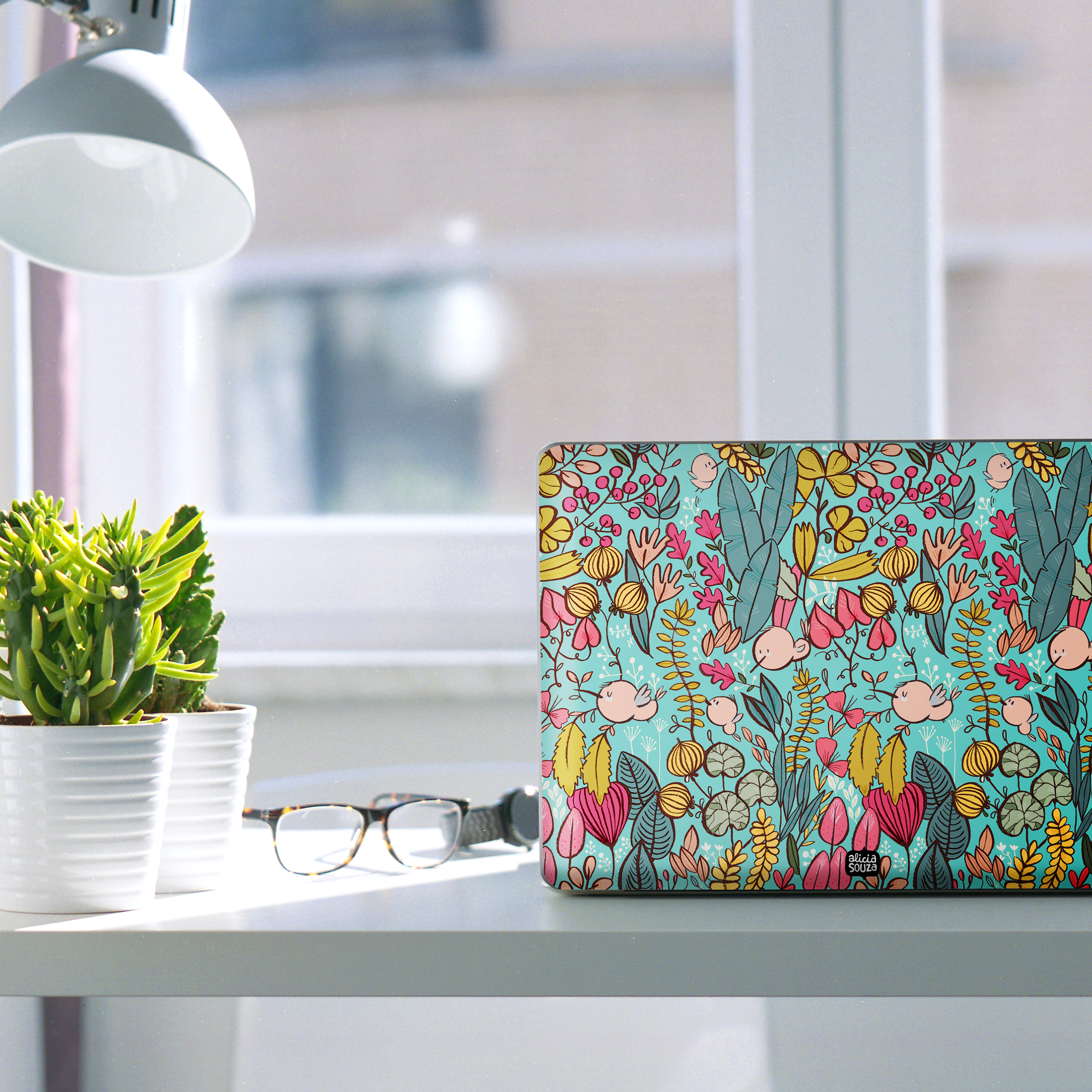 Blue Garden Laptop Skin