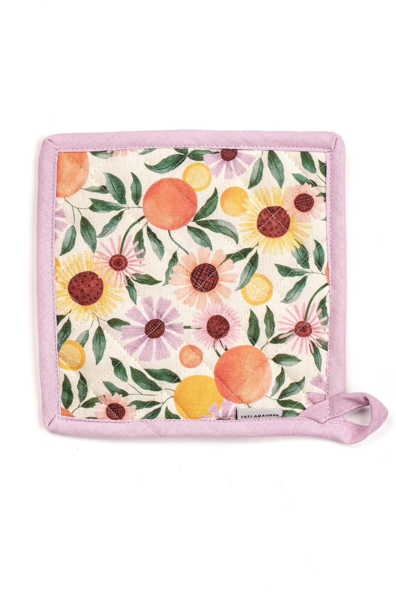 Orange Garden Oven Mitt & Pot Holder Set