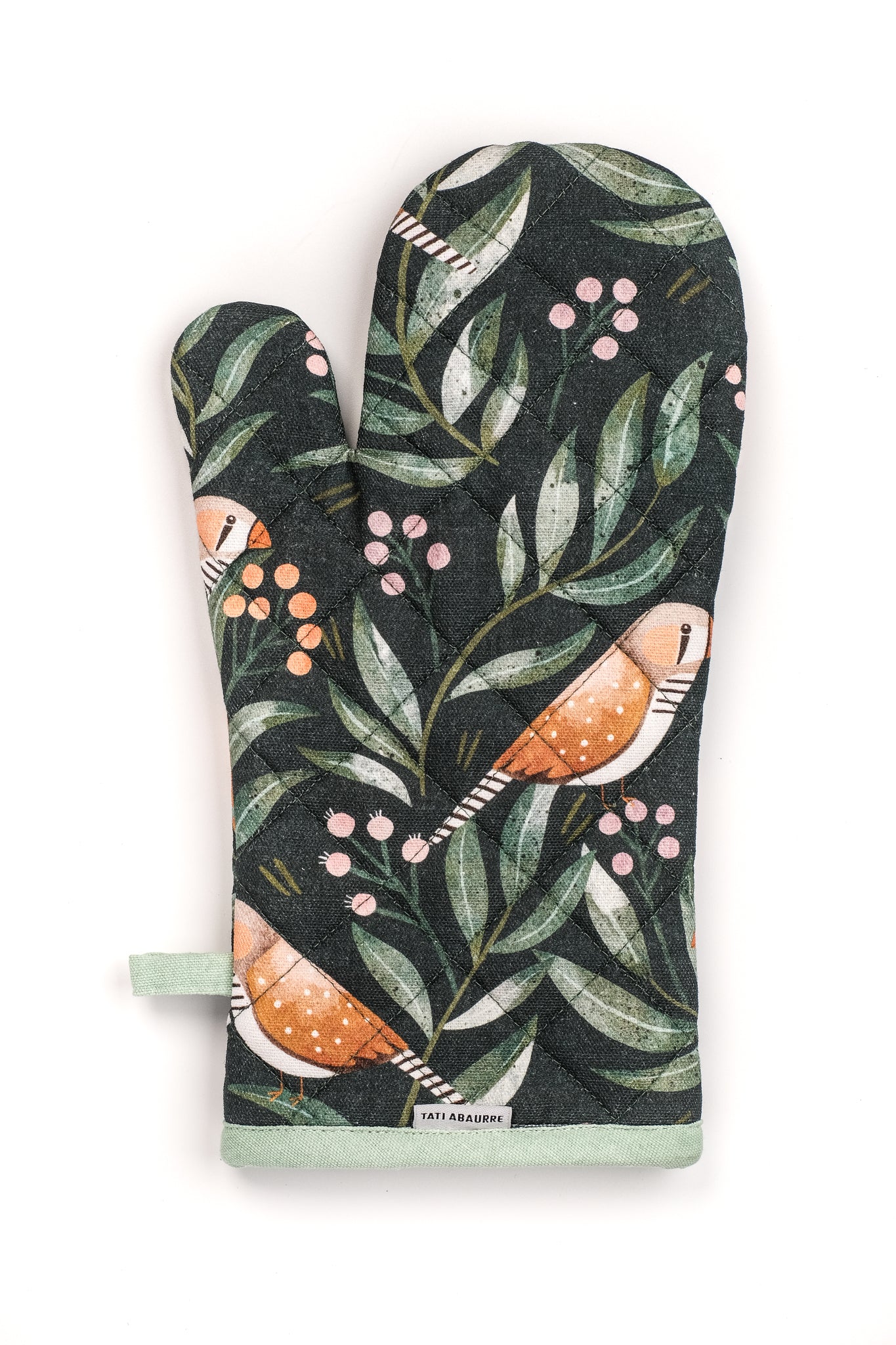 Zebra Finch Oven Mitt & Pot Holder Set