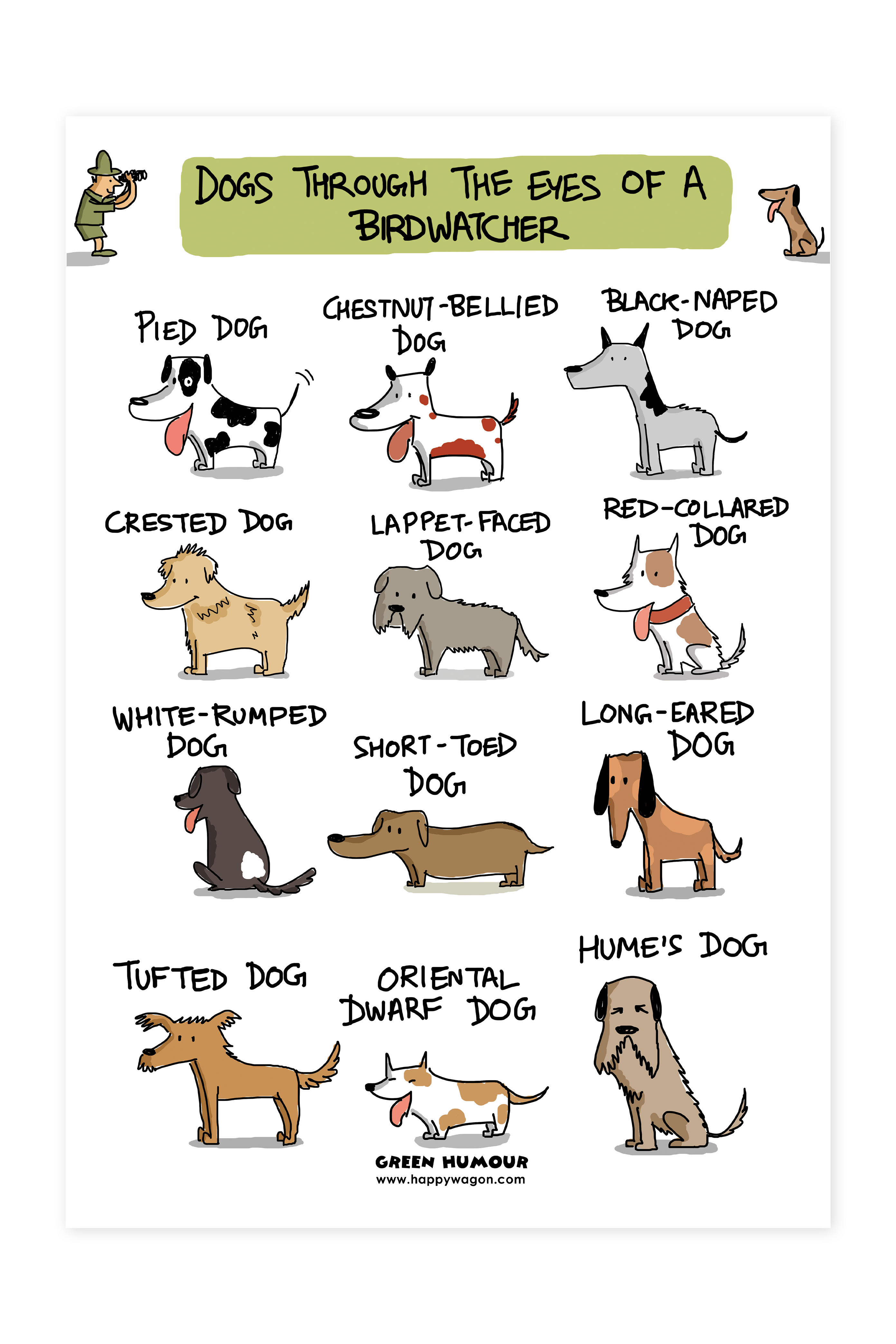 Dogs Through The Eyes of Birdwatchers Non-Tearable Poster