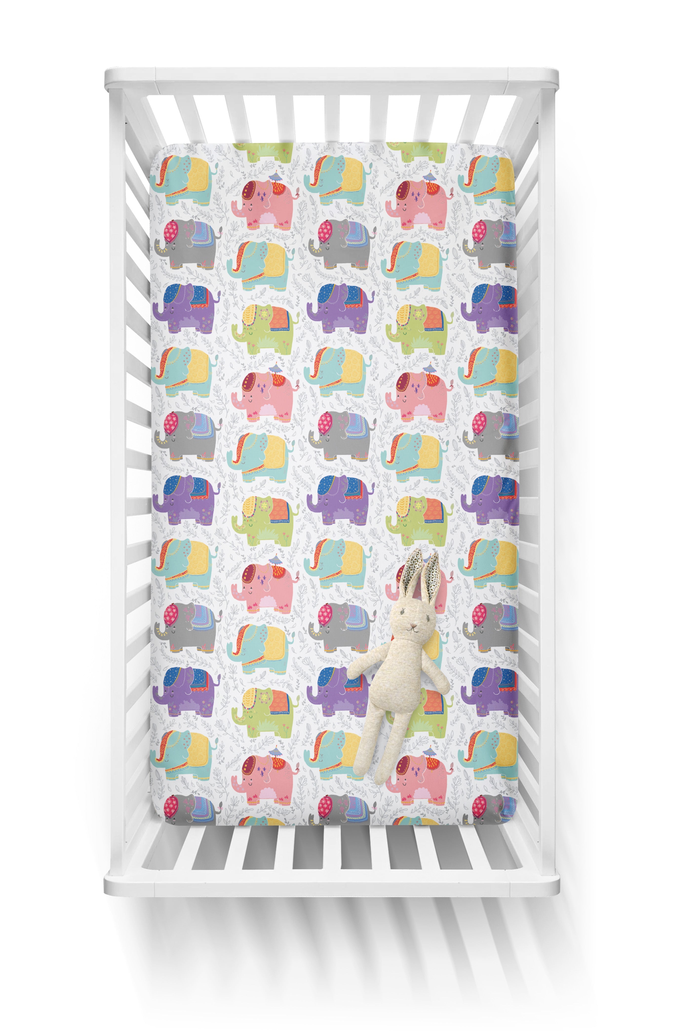 Elephants Crib Sheet