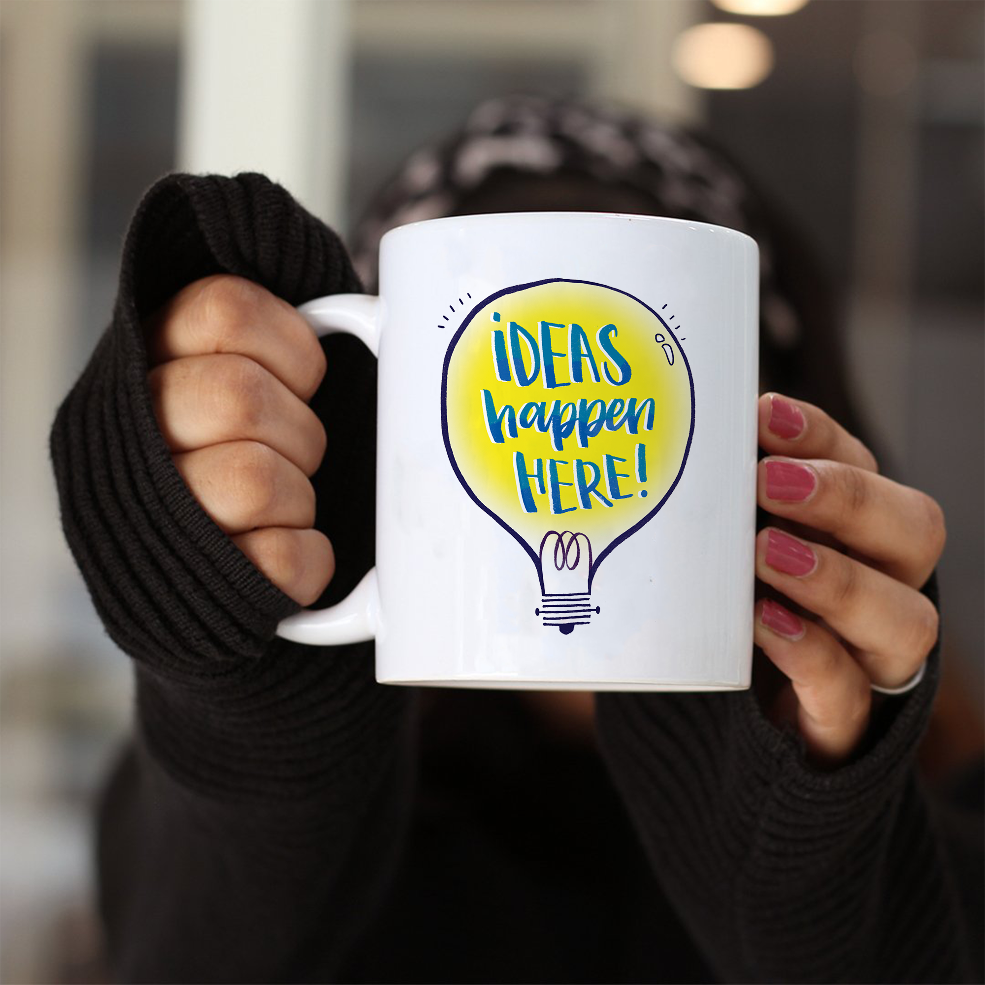 Ideas Happen Here Mug