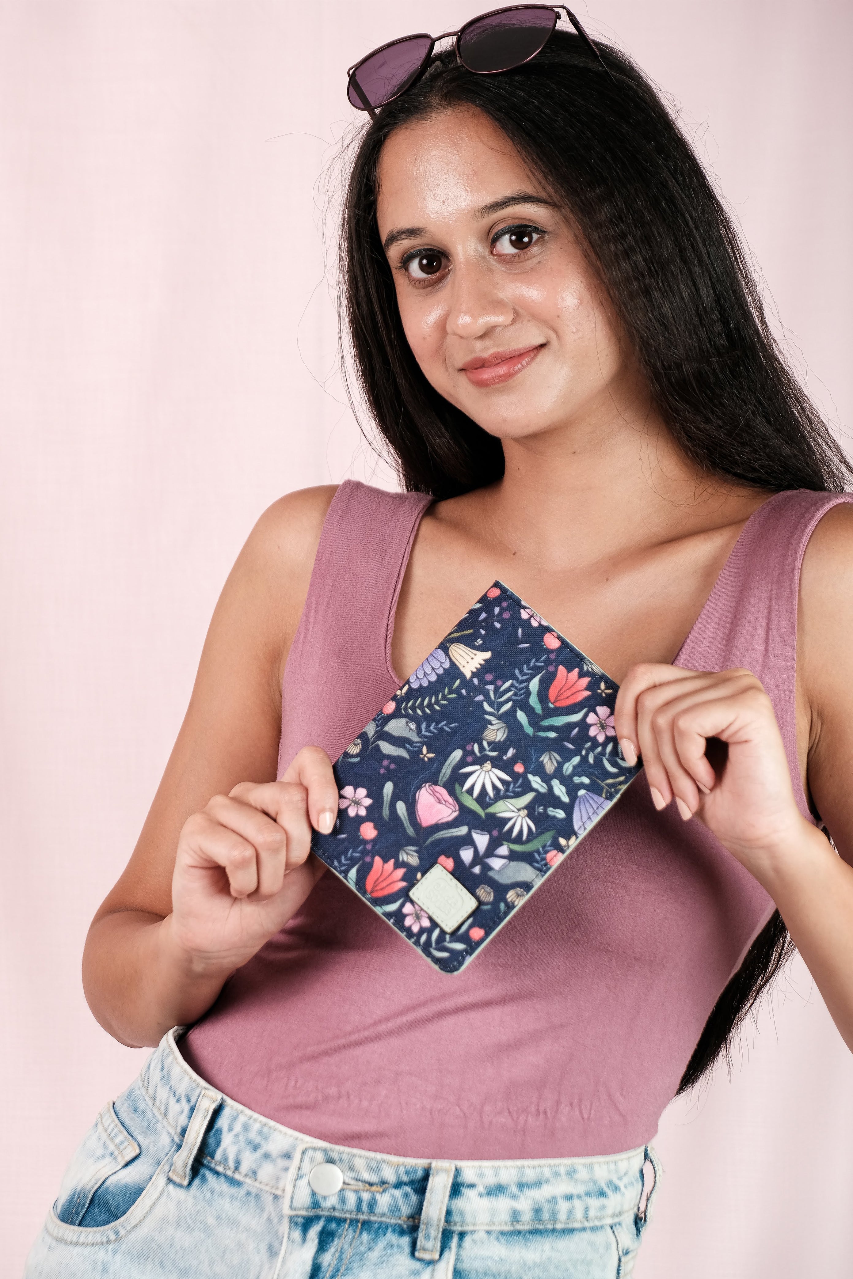 Purple Floral Passport Sleeve