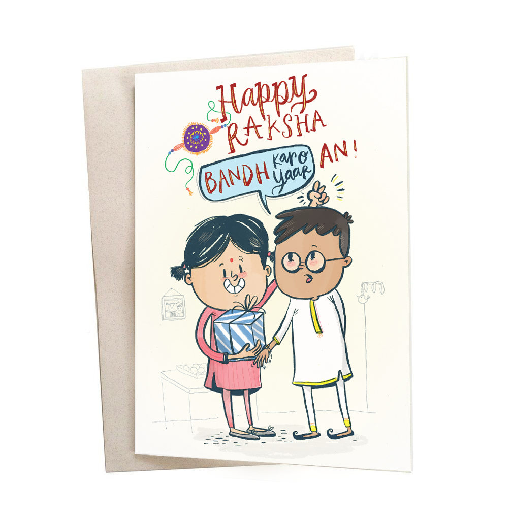 Happy Raksha Bandhan Greeting Card