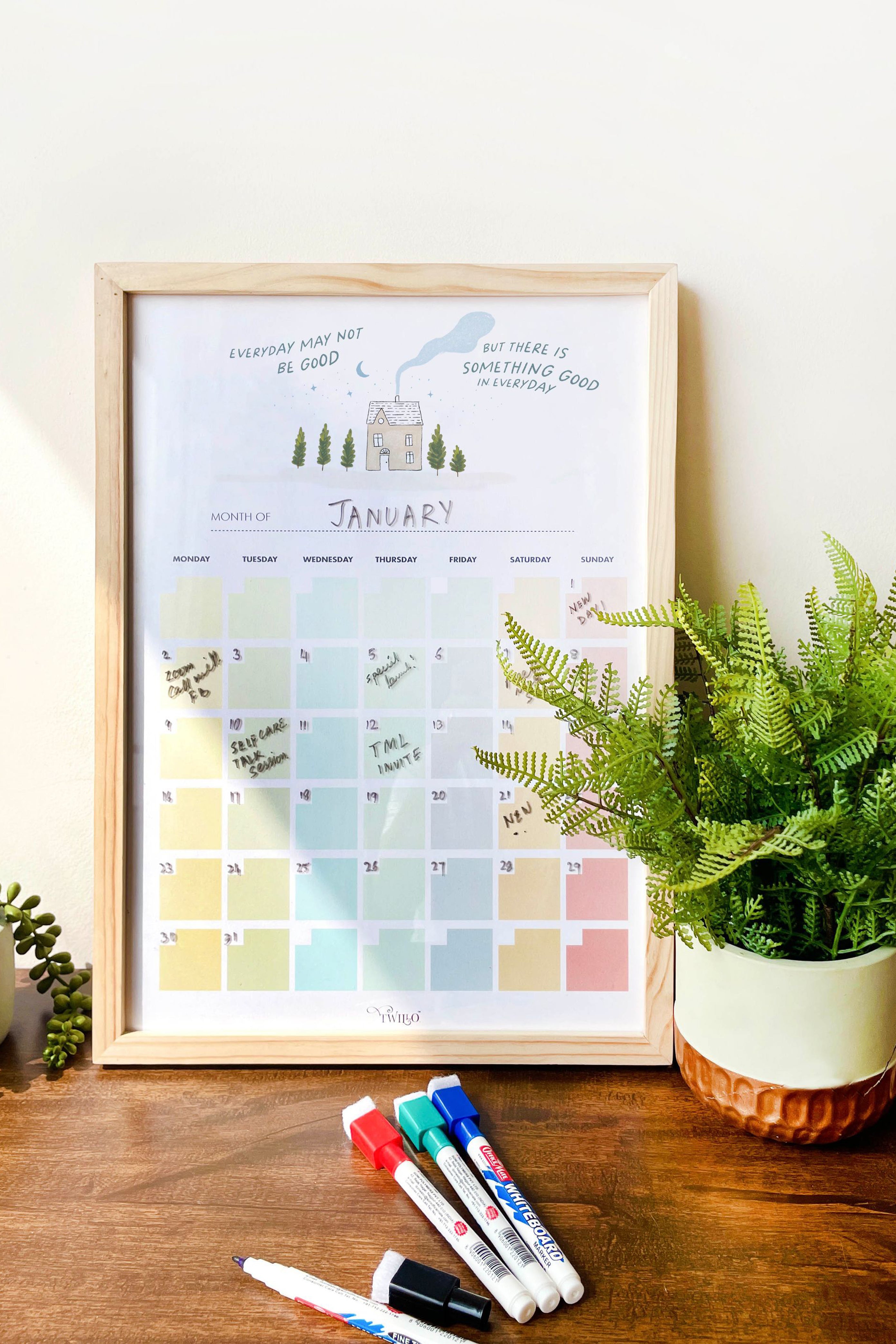 Framed Monthly Planner - Something Good In Everyday