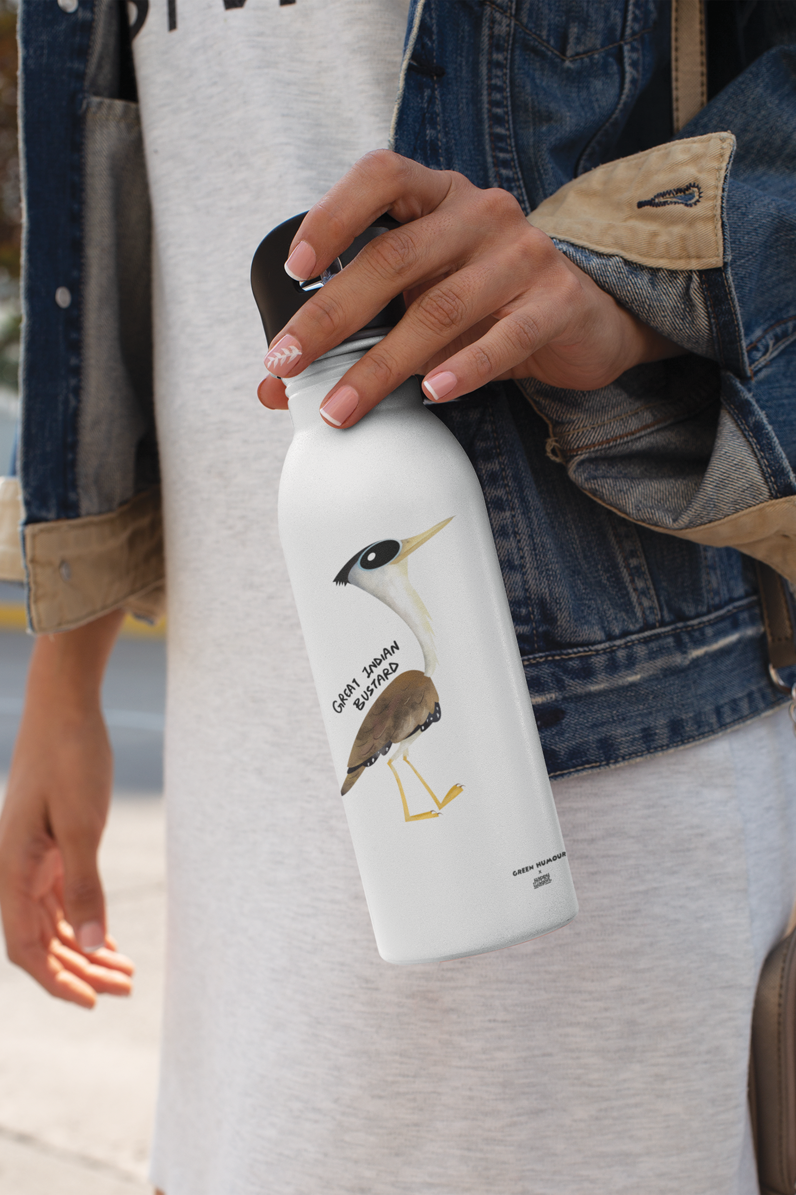 Great Indian Bustard Water Bottle