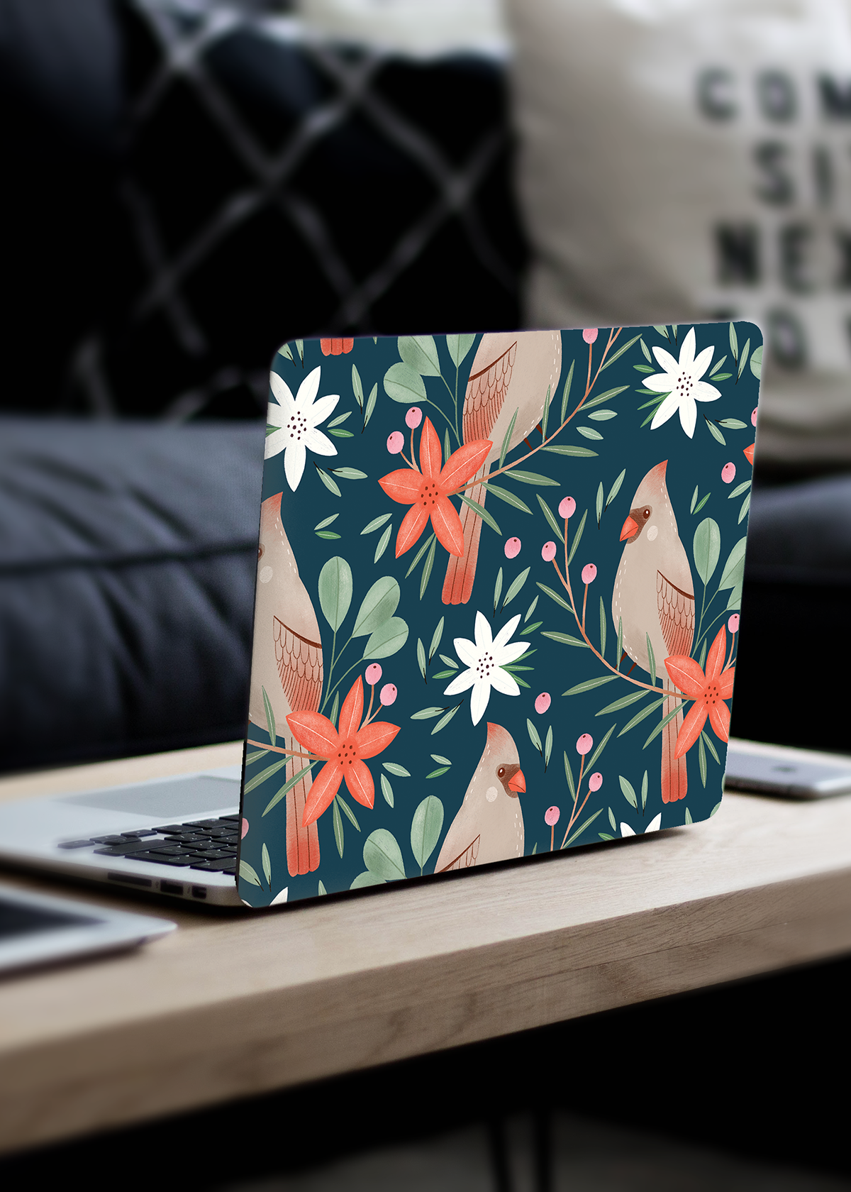 Northern Cardinal (Blue) Laptop Skin